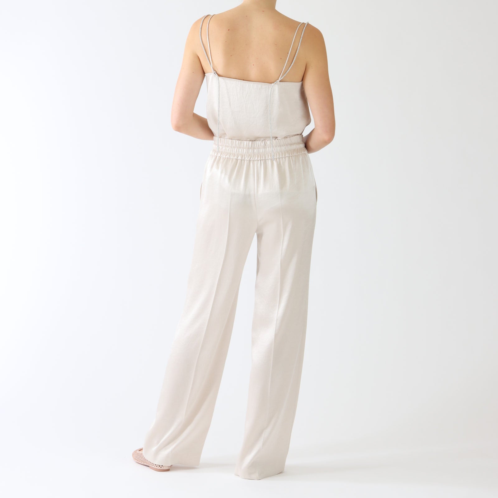 Deep Pearl Washington Pants With Crystal Belt