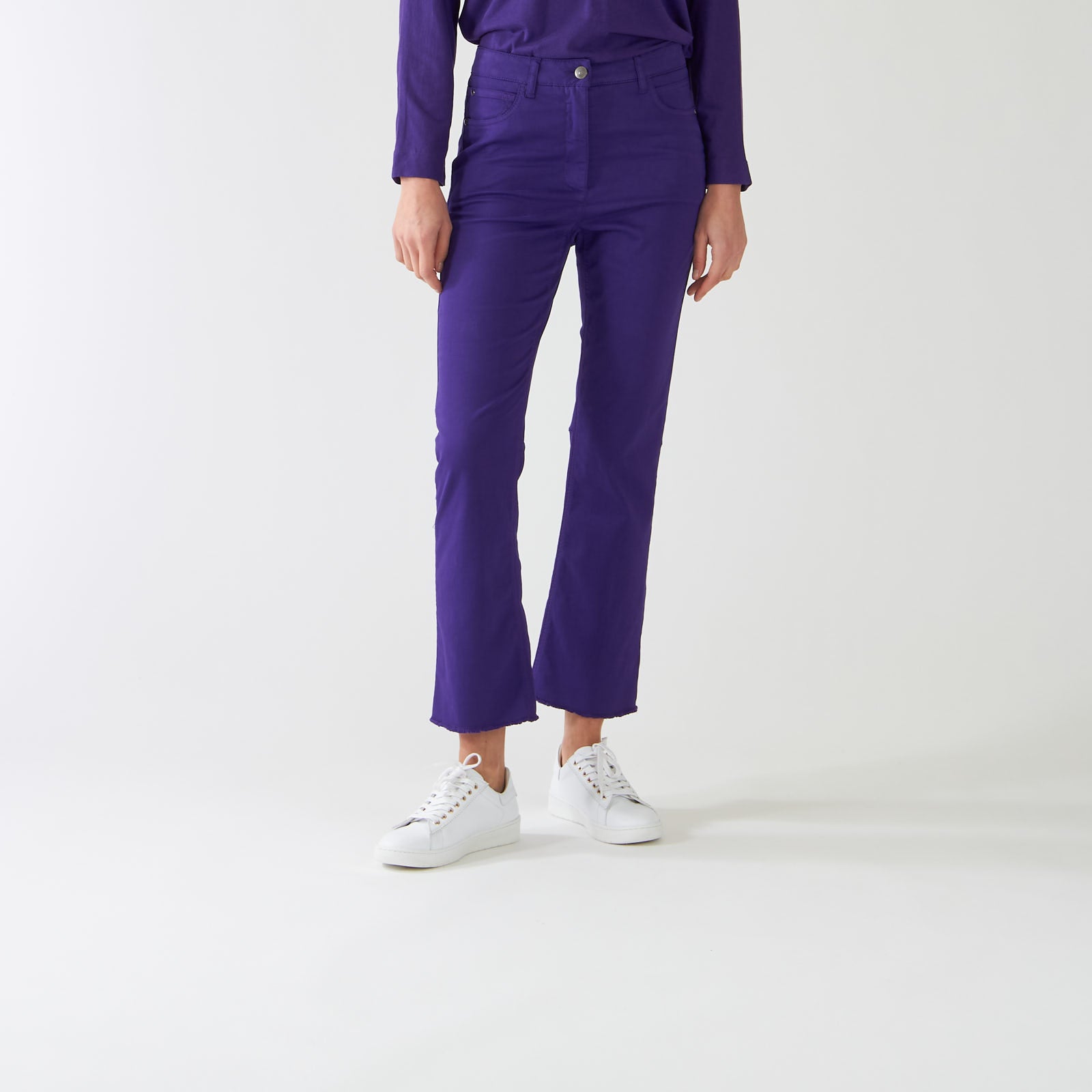 Deep Purple Baby Flare Cropped Jeans