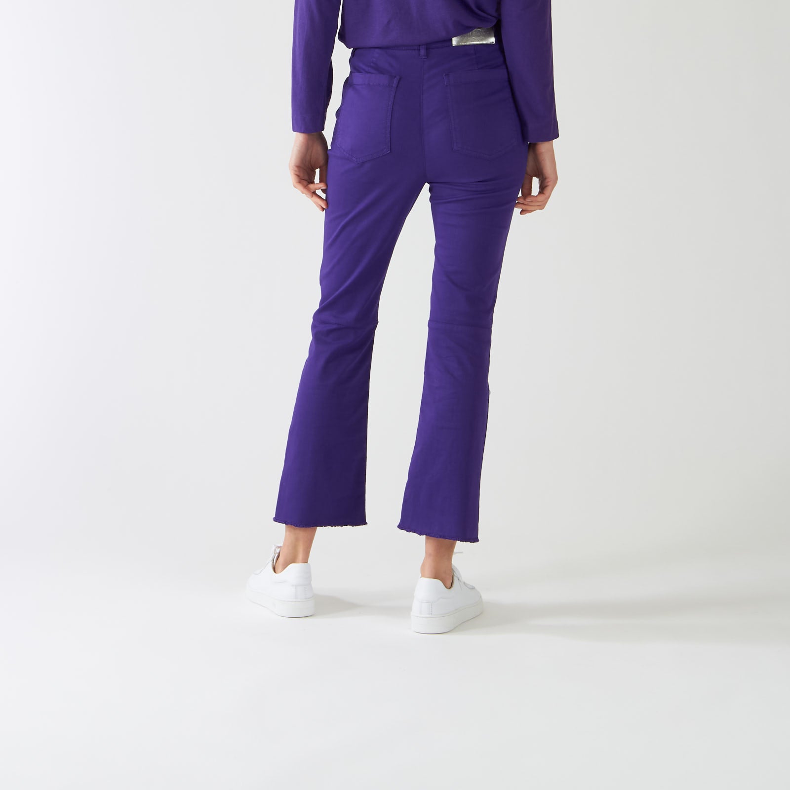 Deep Purple Baby Flare Cropped Jeans