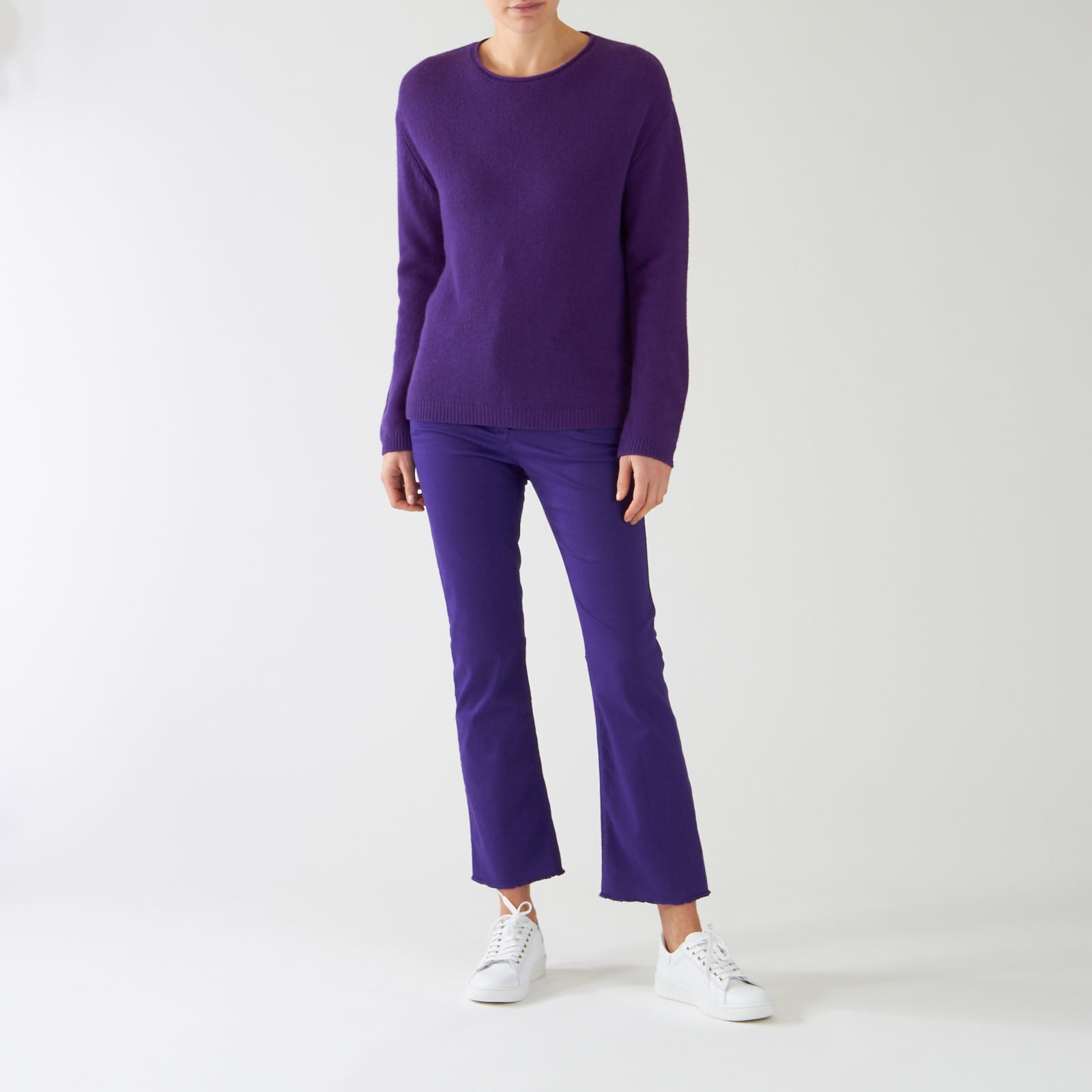 Deep Purple Cashmere Blend Sweater