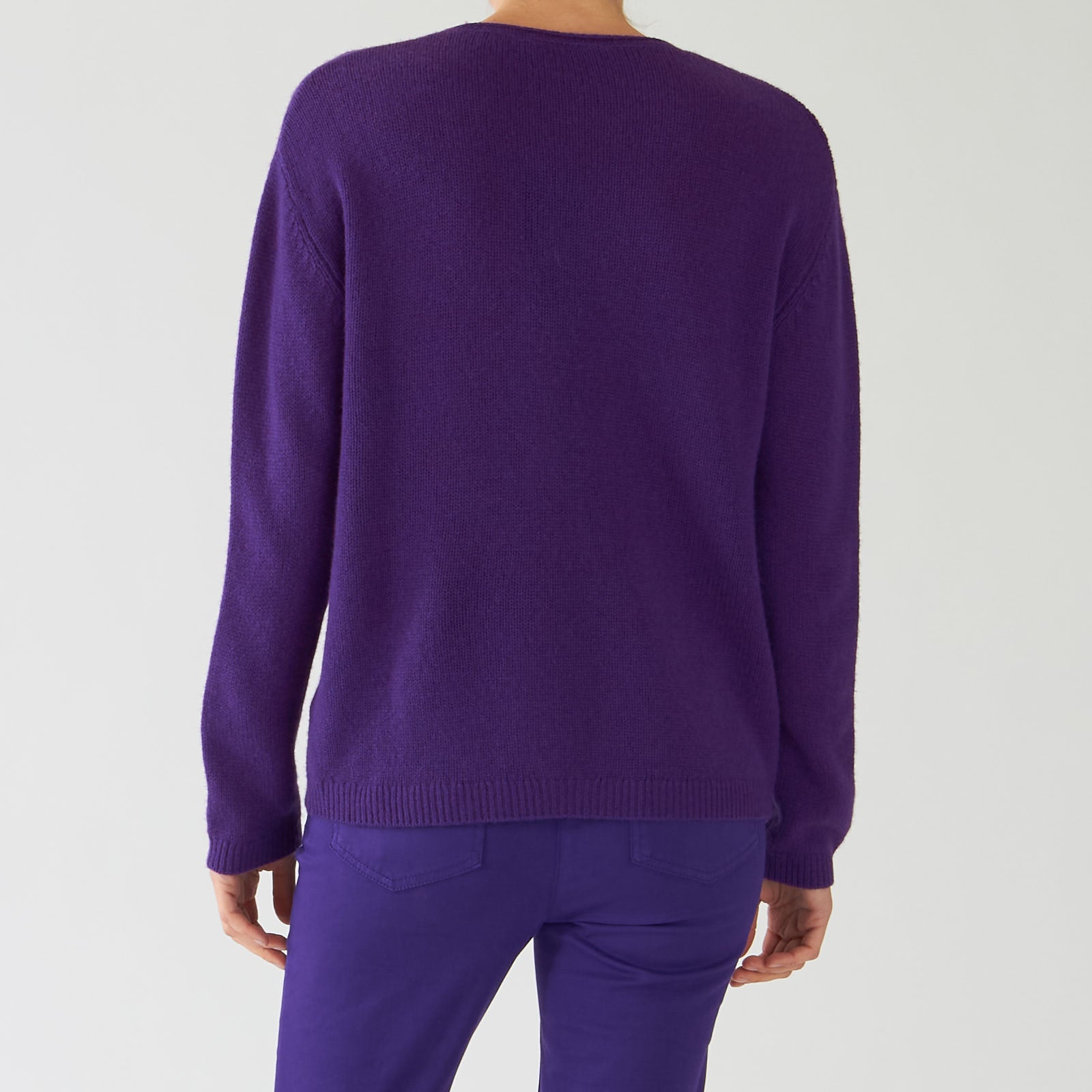 Deep Purple Cashmere Blend Sweater