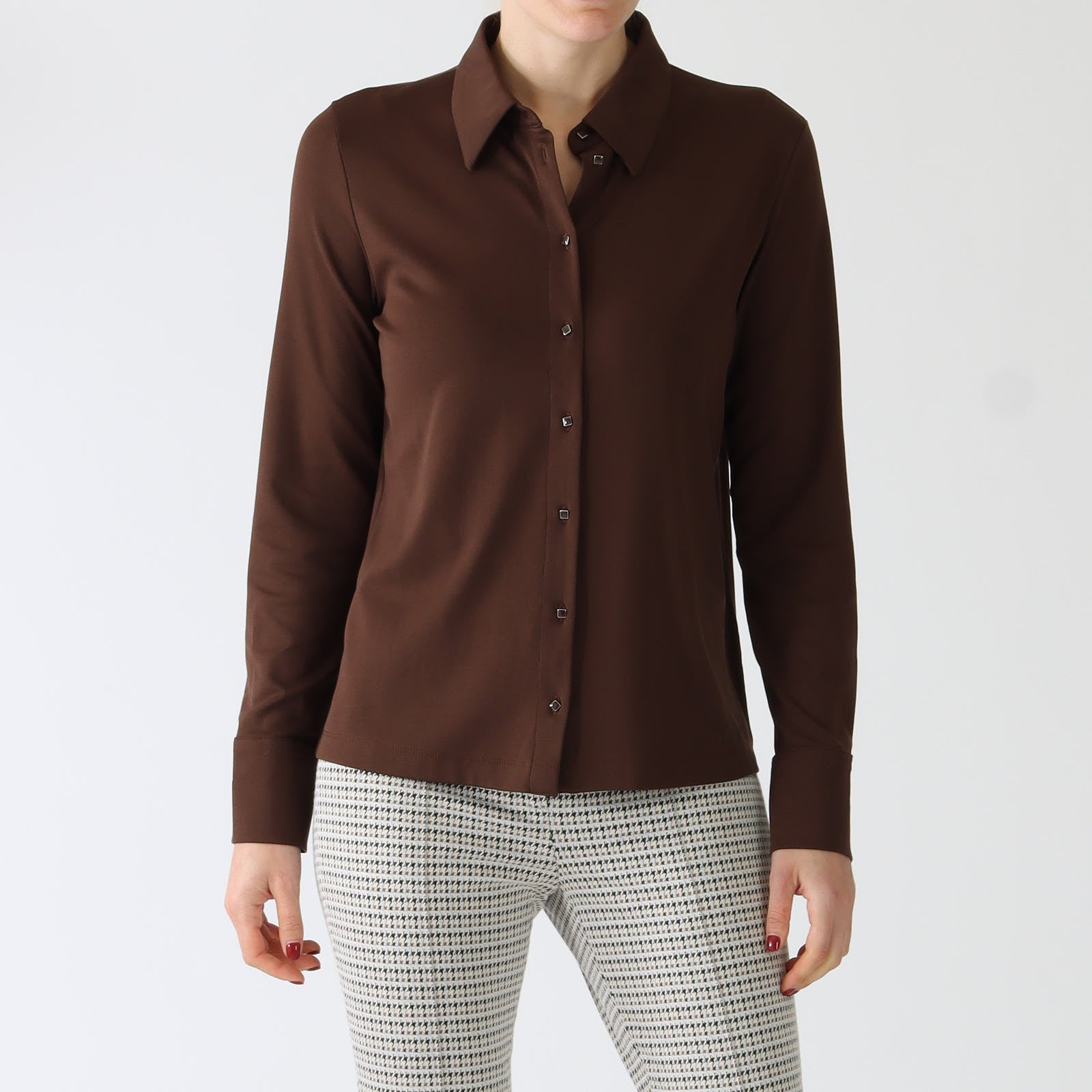 Deep Wood Slim Jersey Shirt