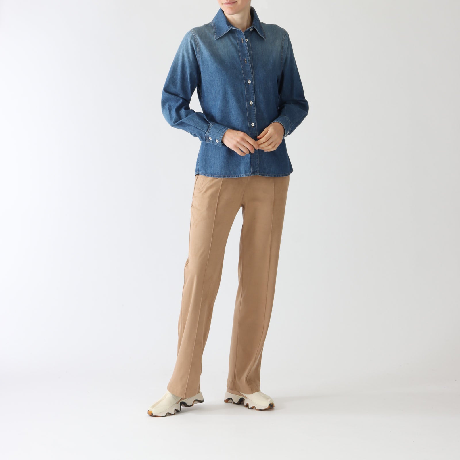 Denim Look Pure Cotton Shirt