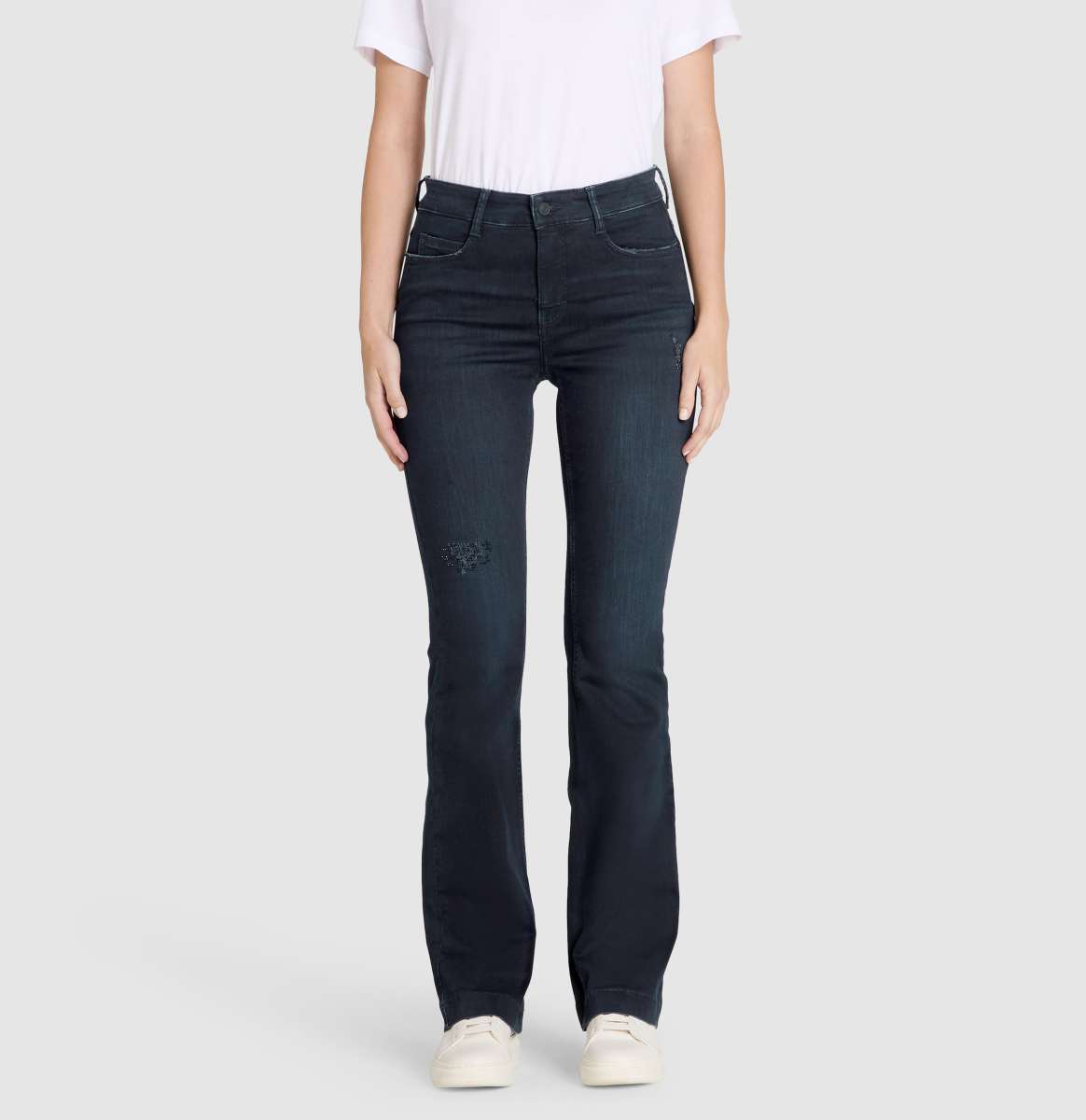 Destroyed Deepblue Boot Glam Jeans