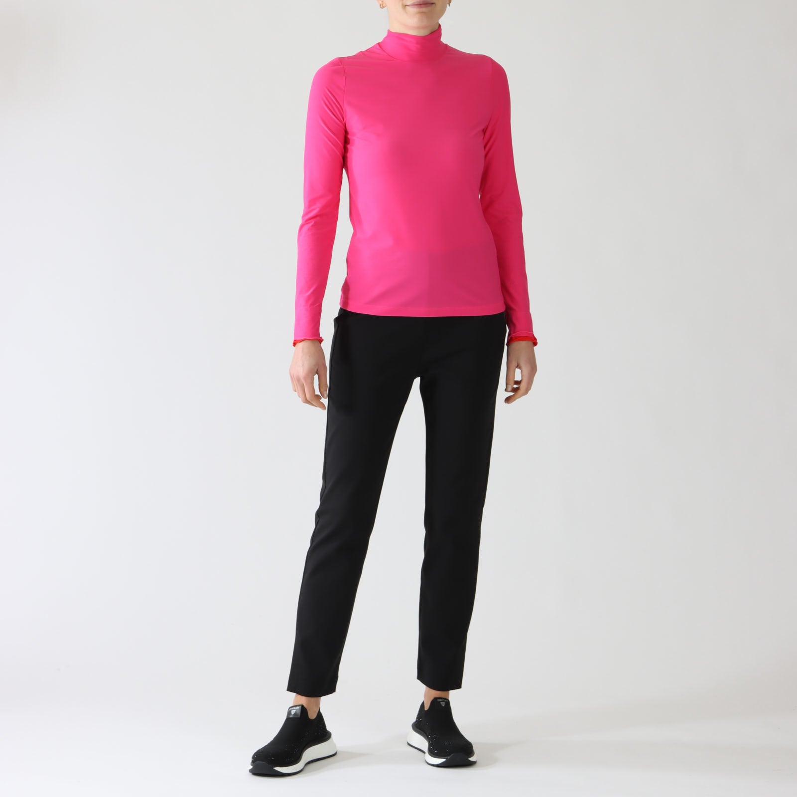 Dragon Fruit Second Skin Polo Neck Top