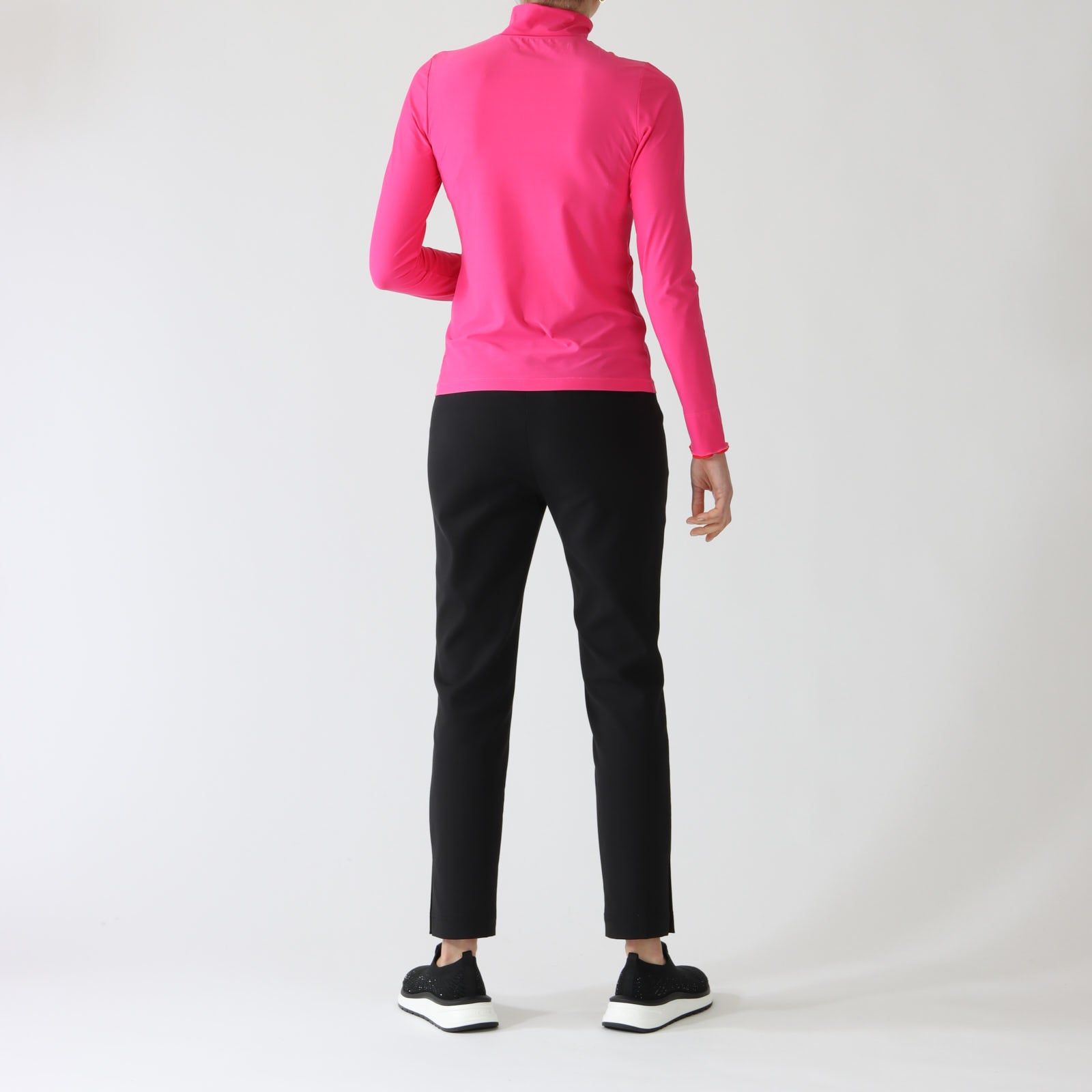 Dragon Fruit Second Skin Polo Neck Top