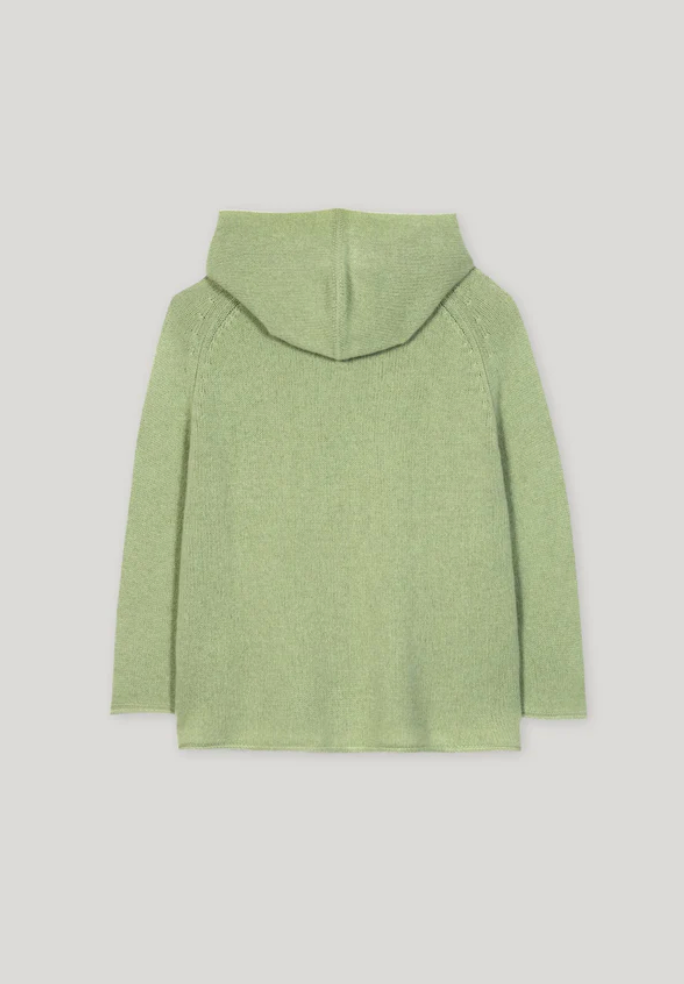 Easy Green Wool & Cashmere Hooded Sweater