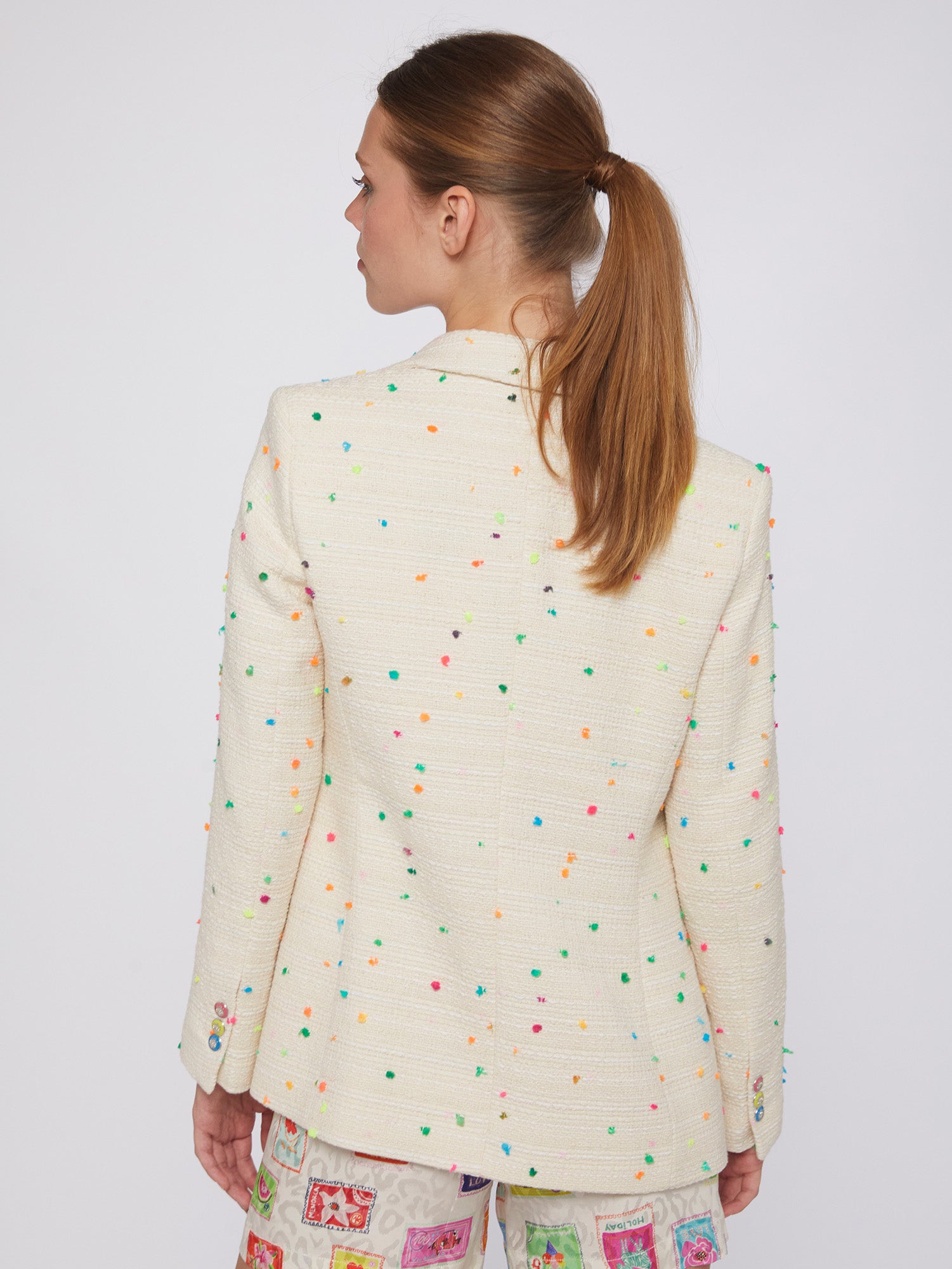 Ecru Hannah Multicoloured Knit Blazer