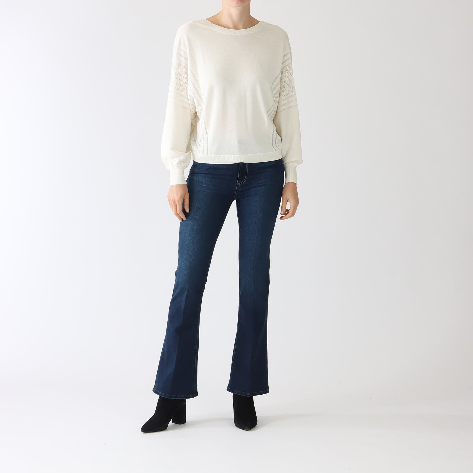Ecru Jassida Wool Blend Sweater