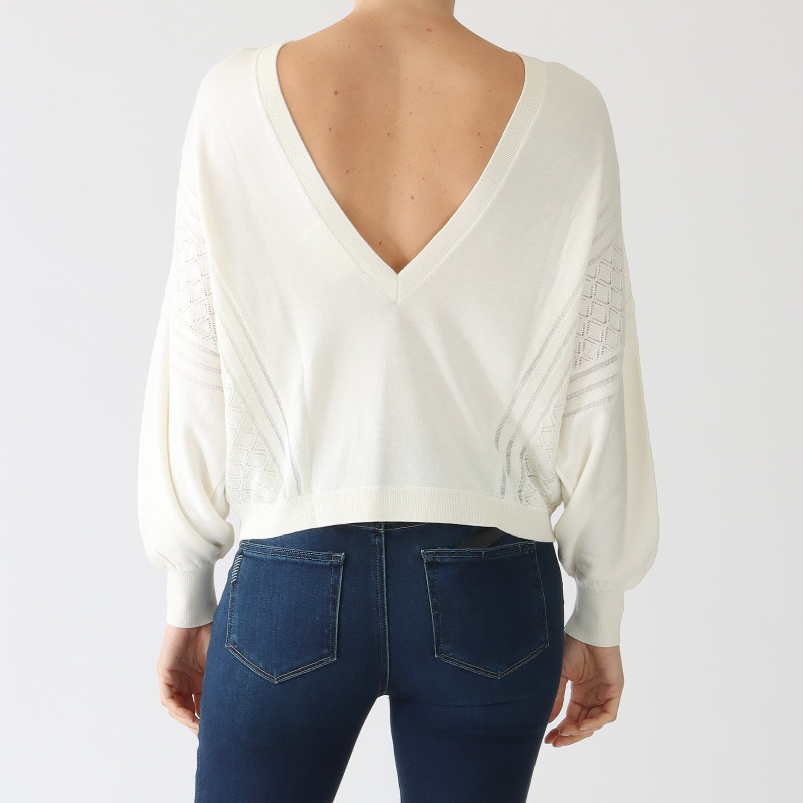 Ecru Jassida Wool Blend Sweater