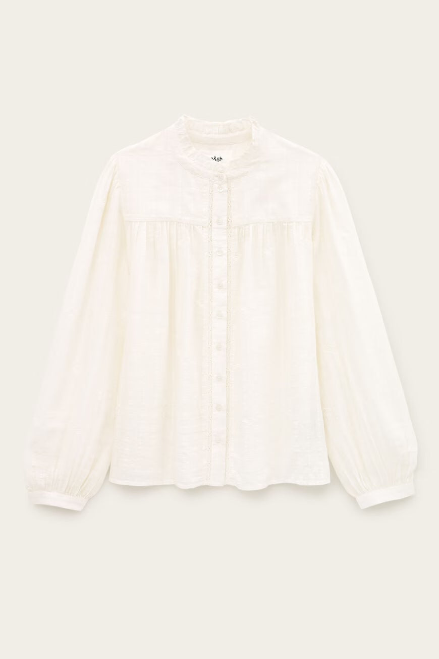 Ecru Melody Cotton Blend Blouse