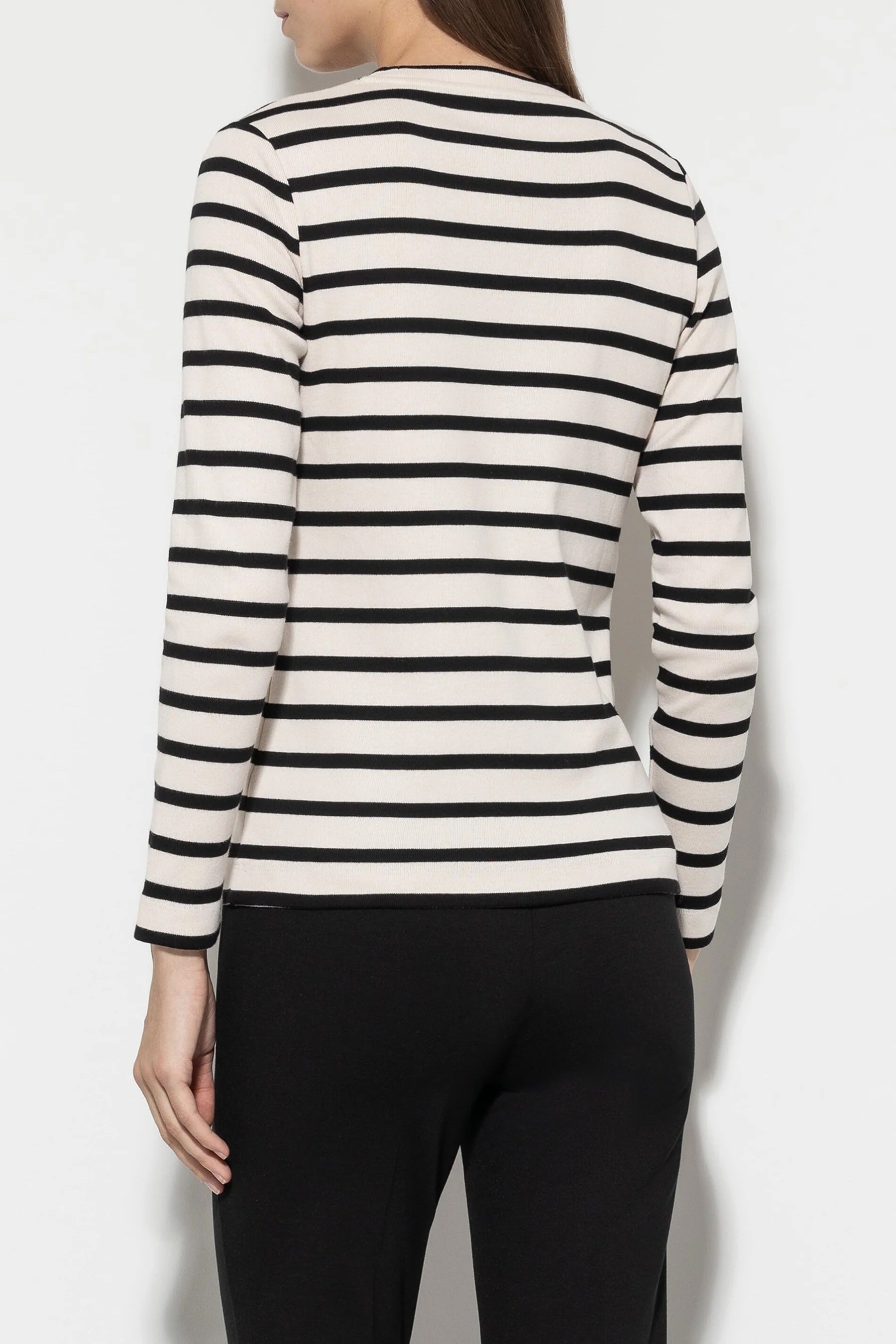 Eggshell & Black Striped T-Shirt