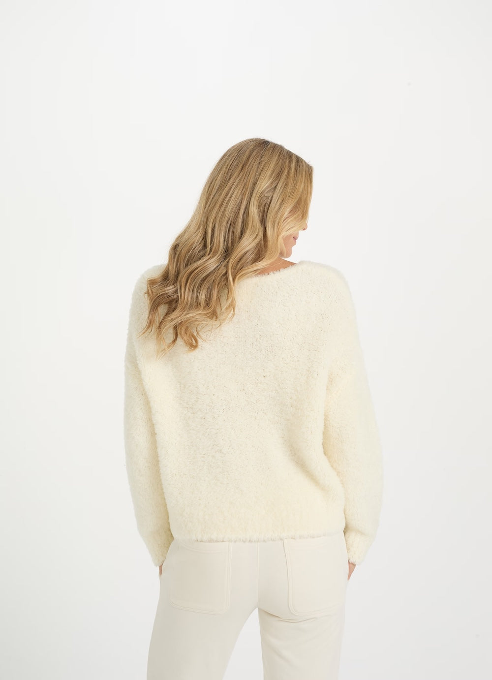 Eggshell Gia Wool Blend Sweater