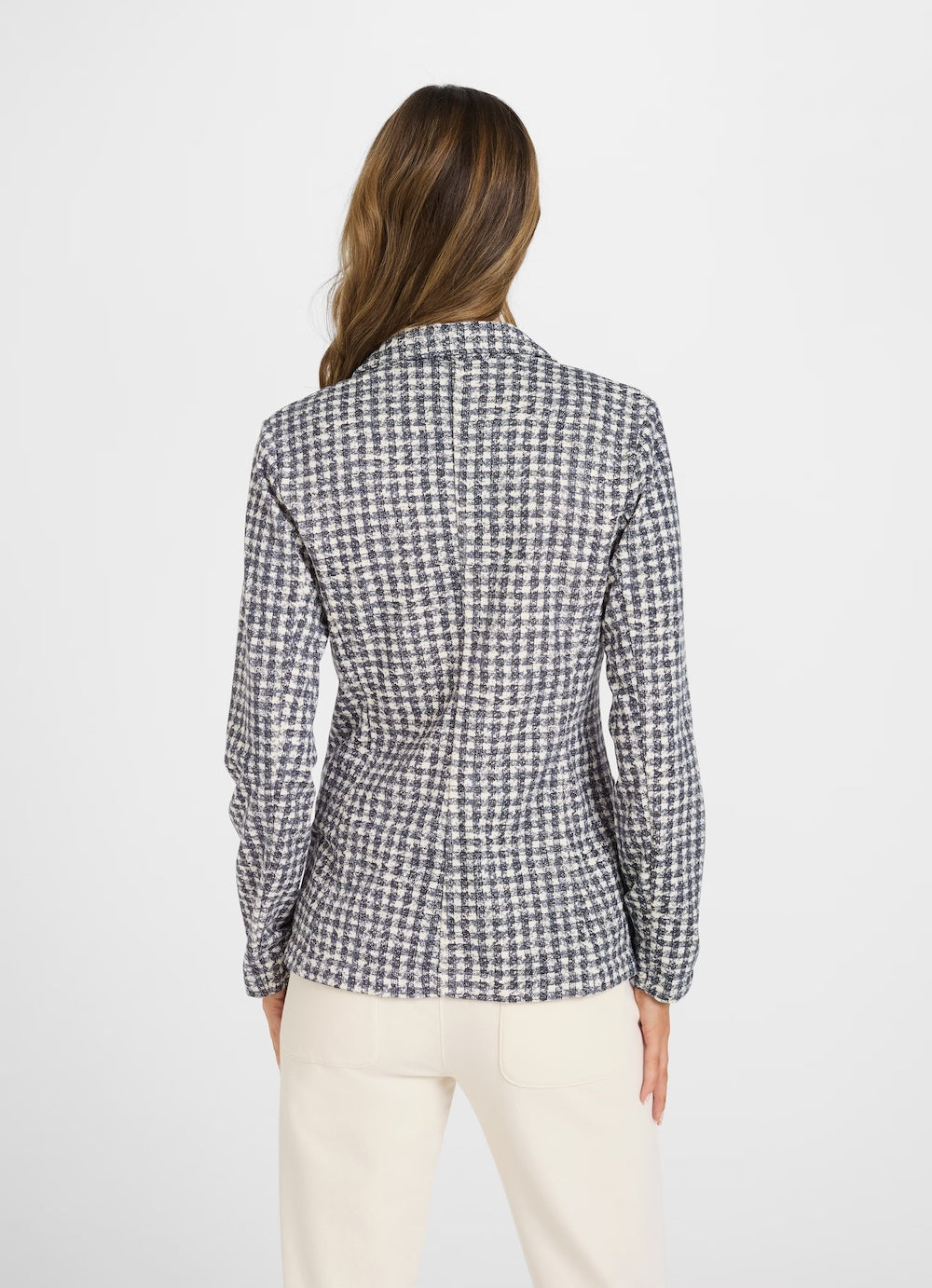 Eggshell Mabel Check Blazer