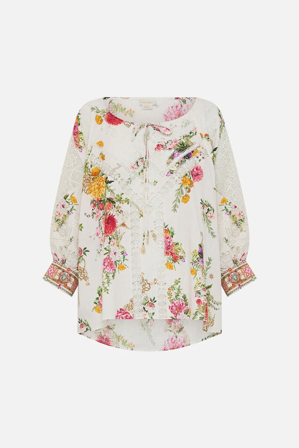 Egyptian Rose Raglan Sleeve Blouse