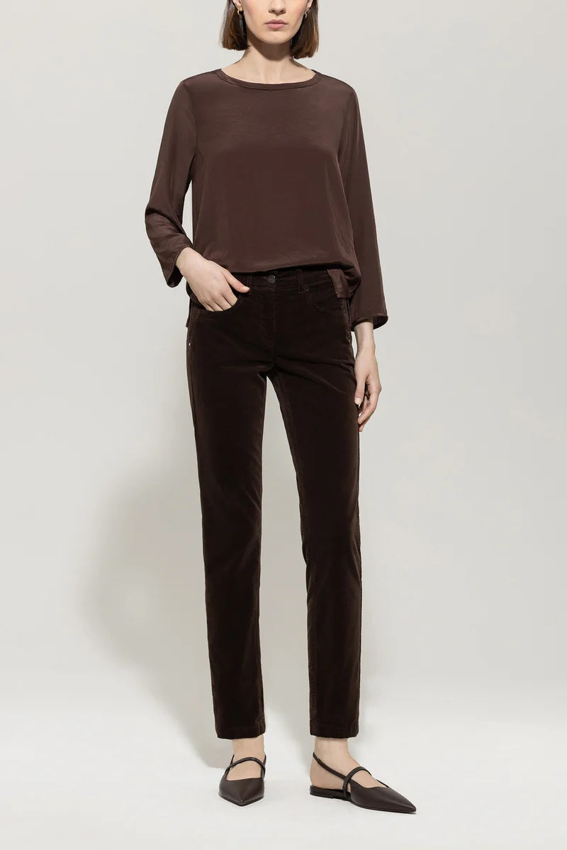 Espresso Soft Velvet Stretch Pants