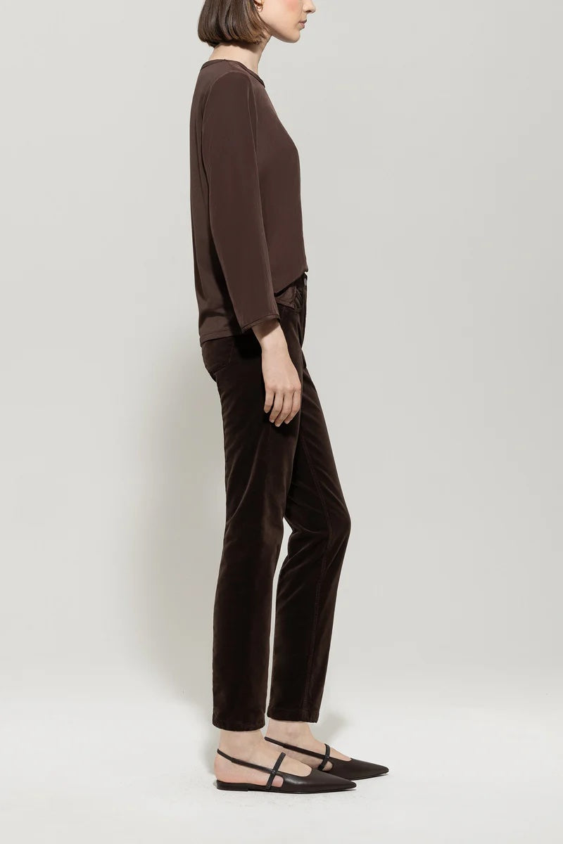 Espresso Soft Velvet Stretch Pants