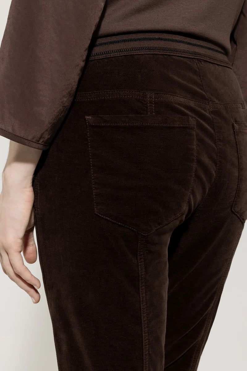 Espresso Soft Velvet Stretch Pants
