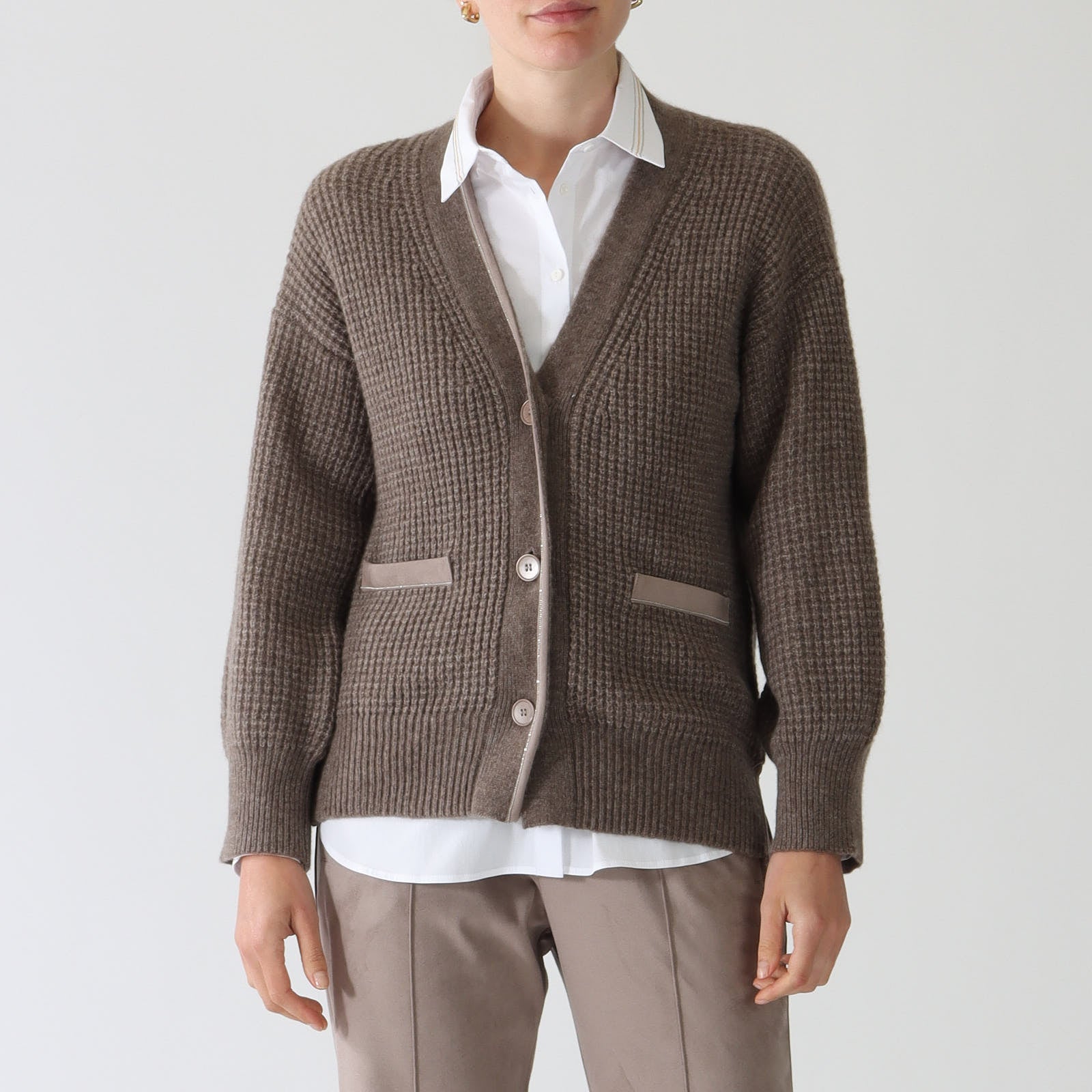 Fango Cashmere and Silk Blend Cardigan