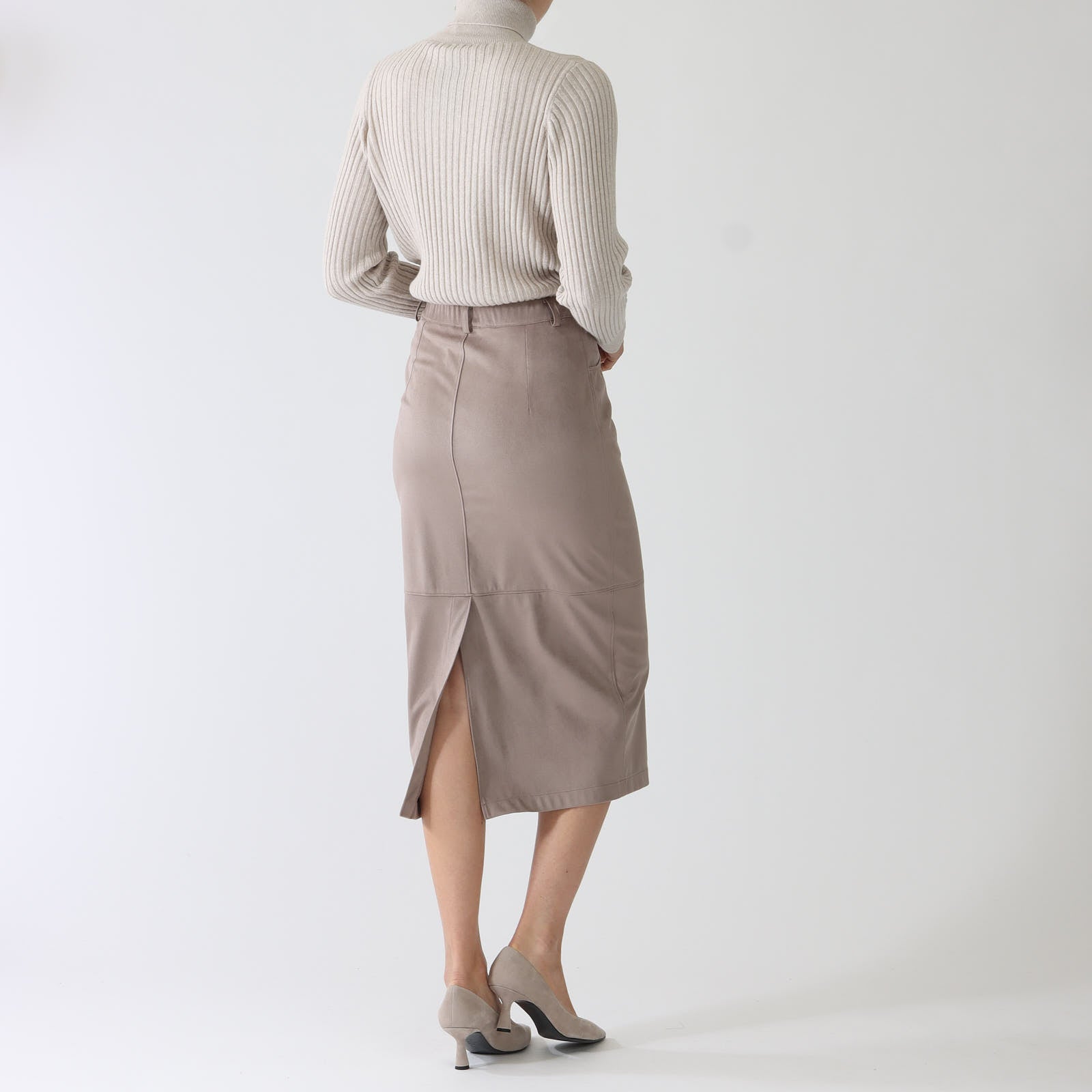 Fango Faux Suede Midi Skirt