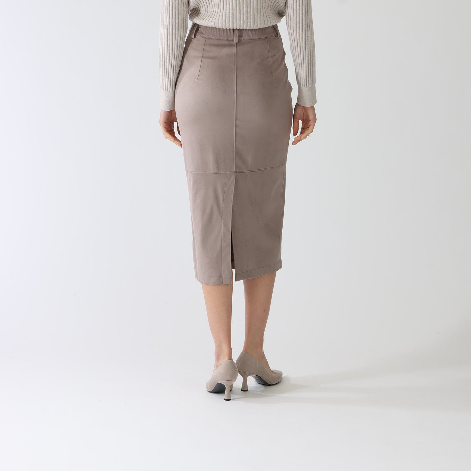 Fango Faux Suede Midi Skirt