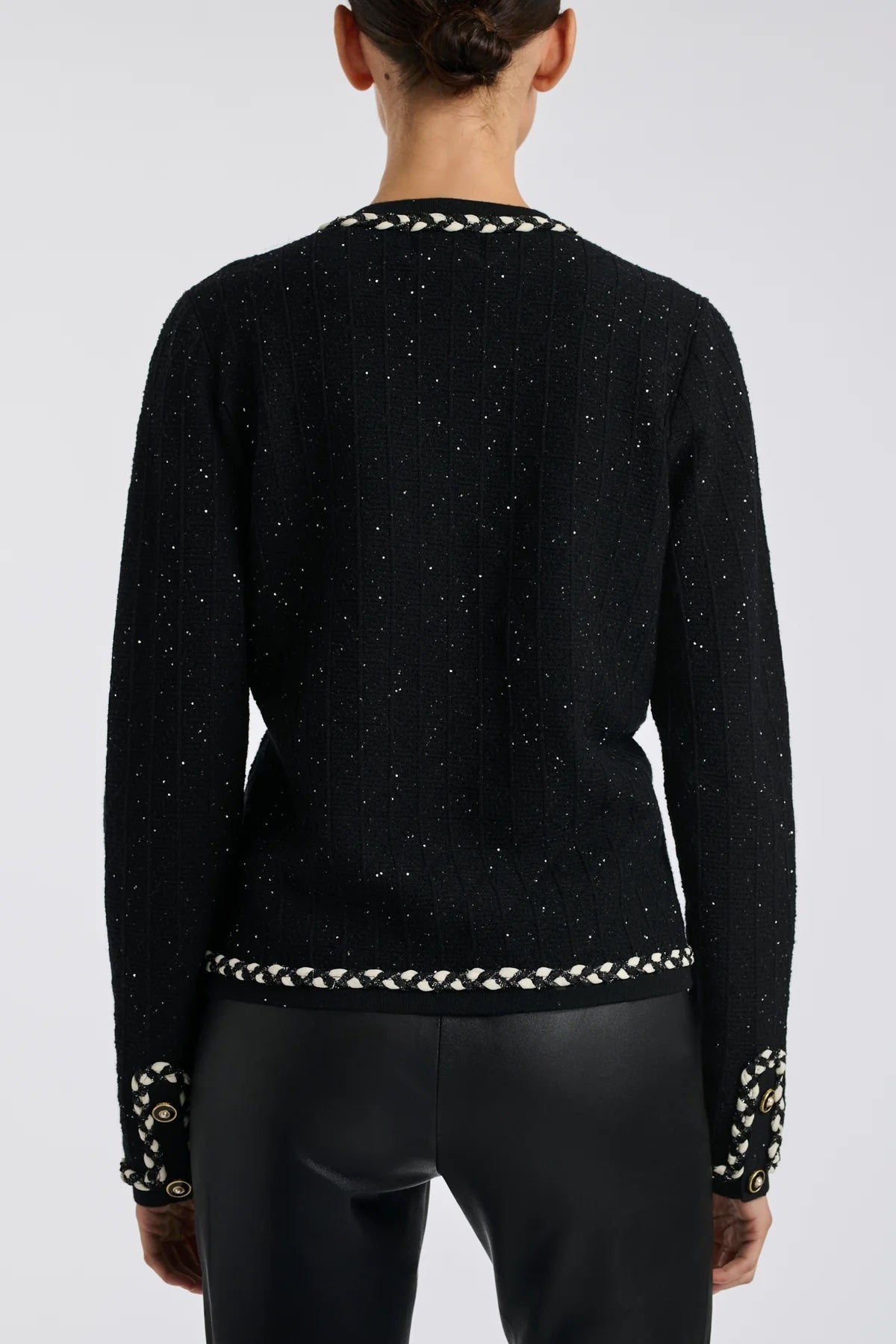 Farrell Noir Sparkling Tweed Cardigan