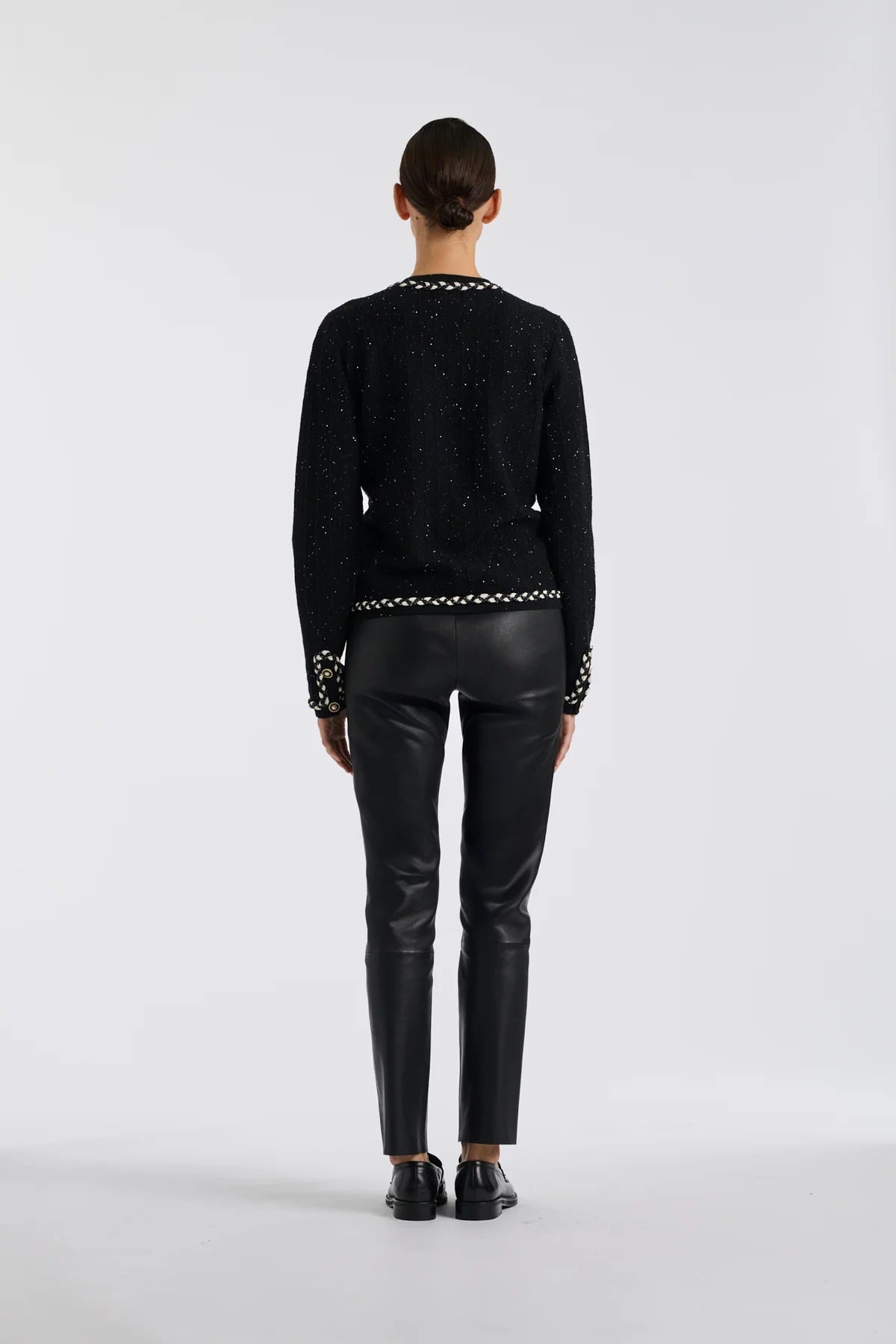 Farrell Noir Sparkling Tweed Cardigan