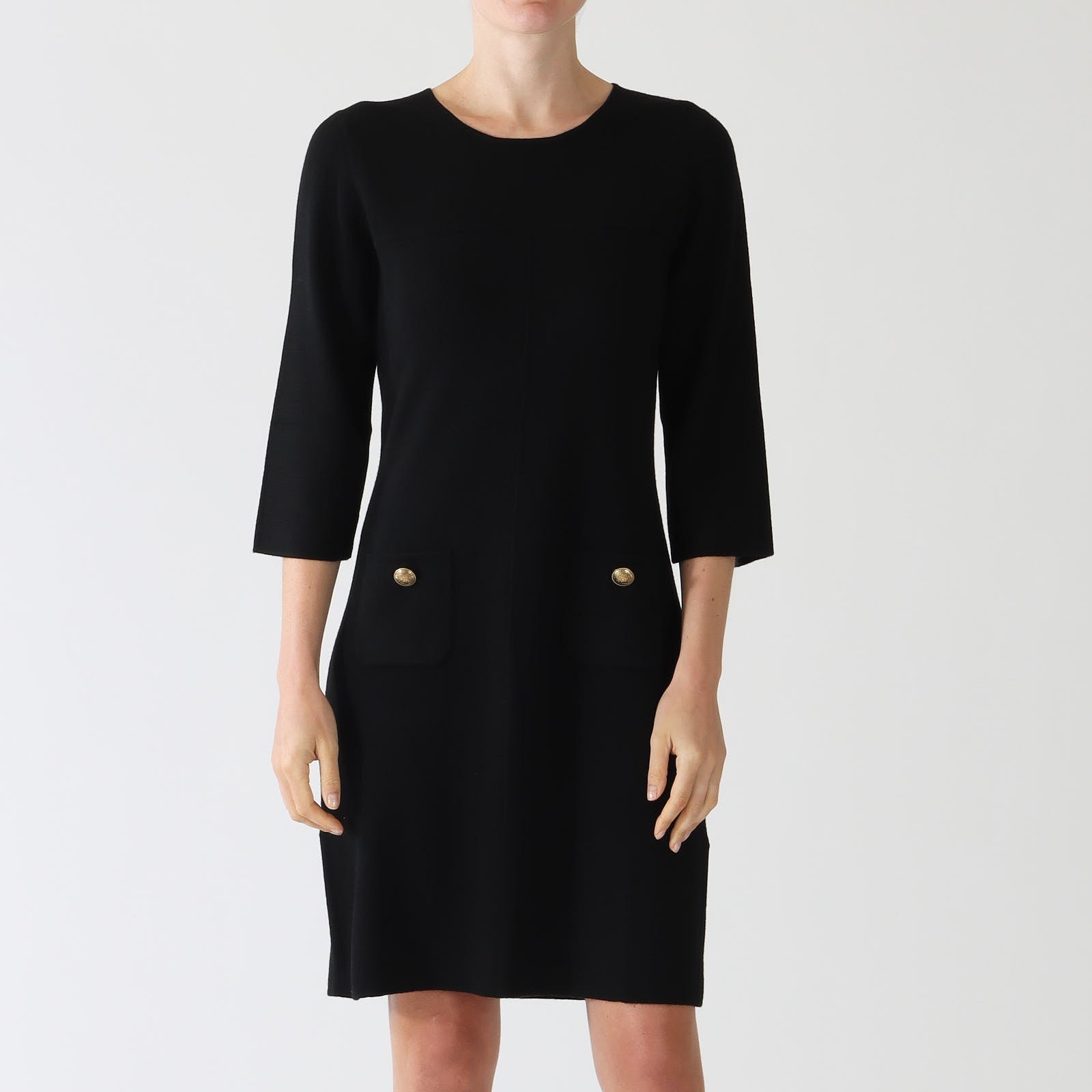 Ferdy Noir Pure Wool Dress