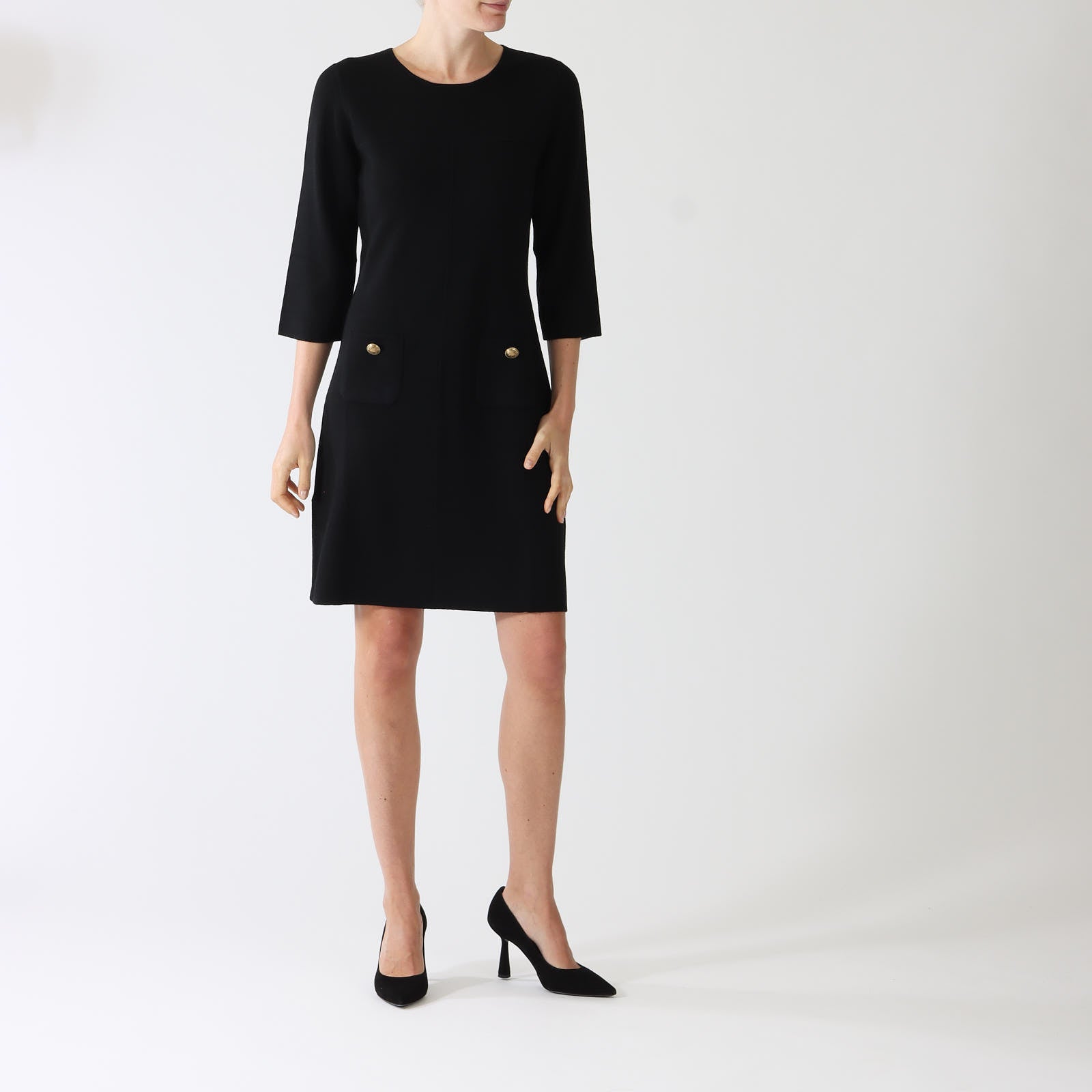 Ferdy Noir Pure Wool Dress