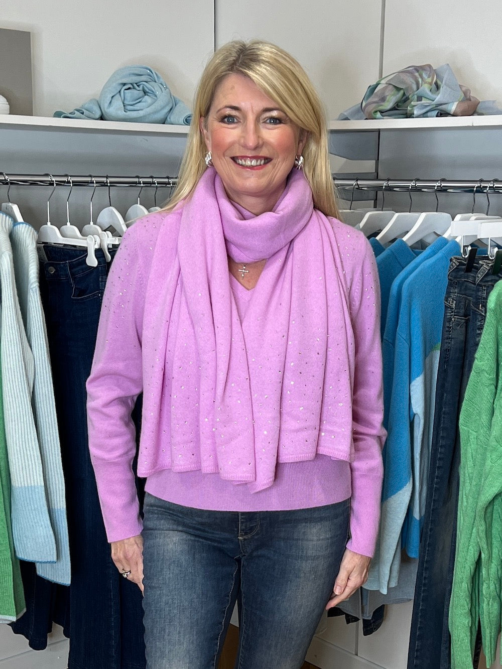 Freesia Crystal Cashmere Wrap