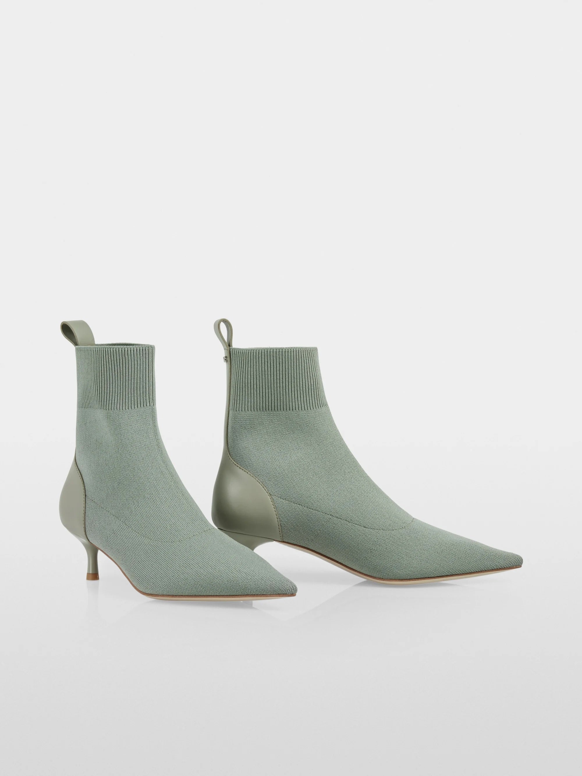 Frozen Sage Knit Stiletto Bootie