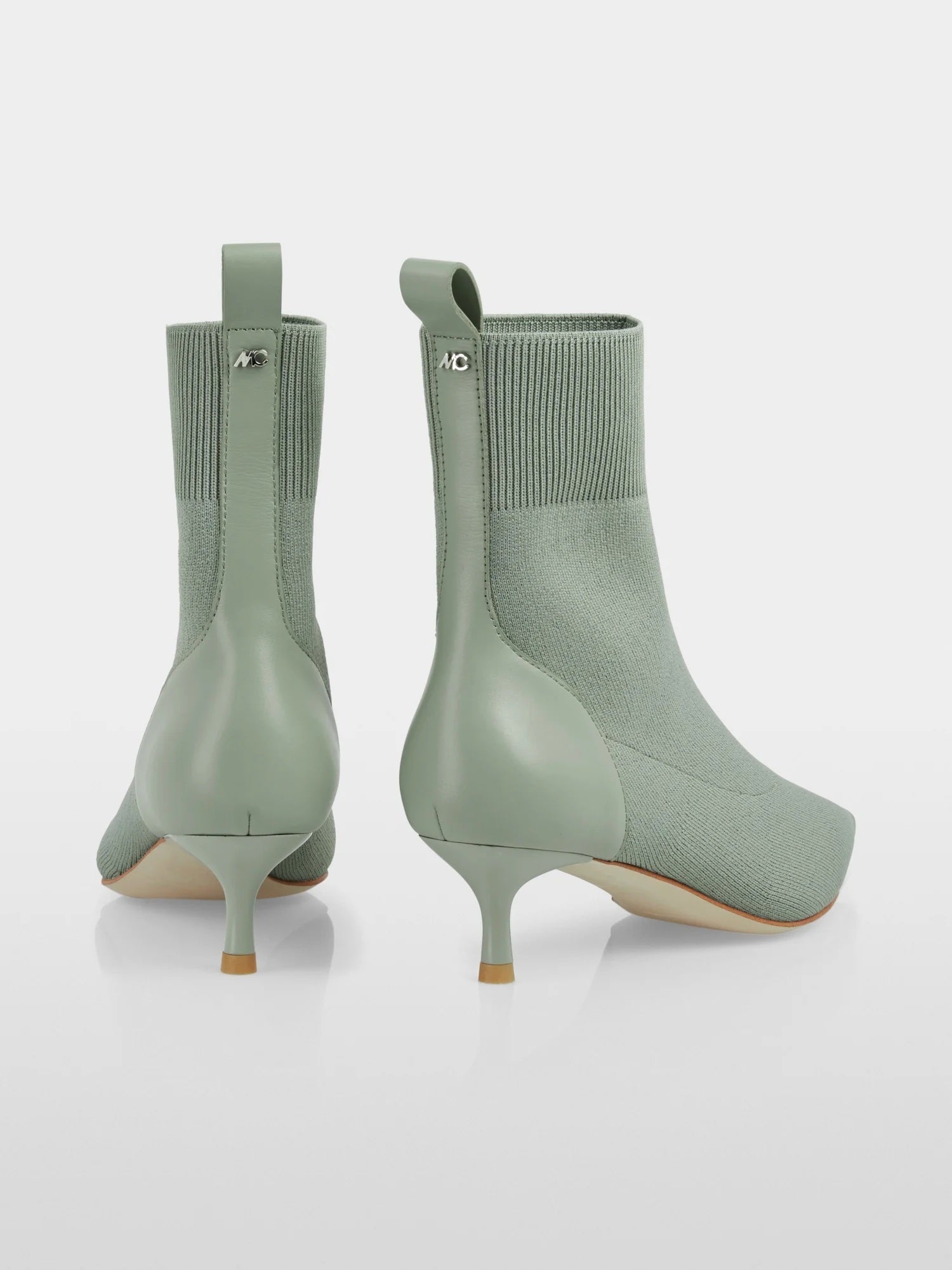 Frozen Sage Knit Stiletto Bootie