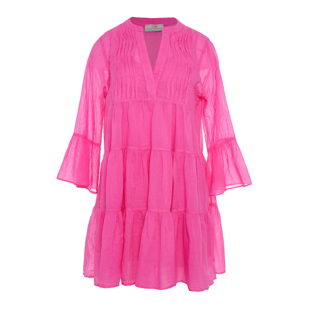 Fuchsia Neon Cotton Voile Dress