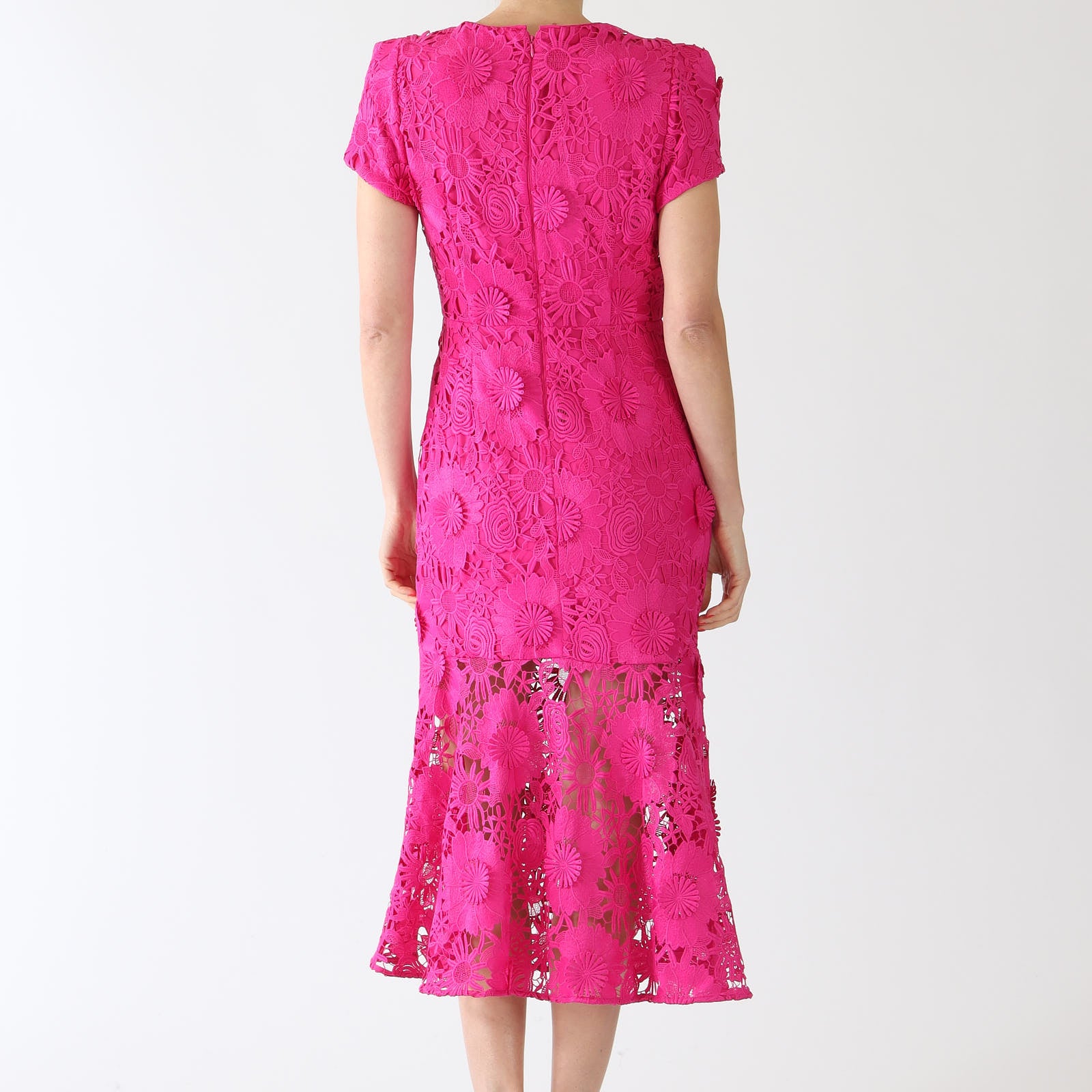 Fuchsia Tahlia Cady Lace Combo Dress