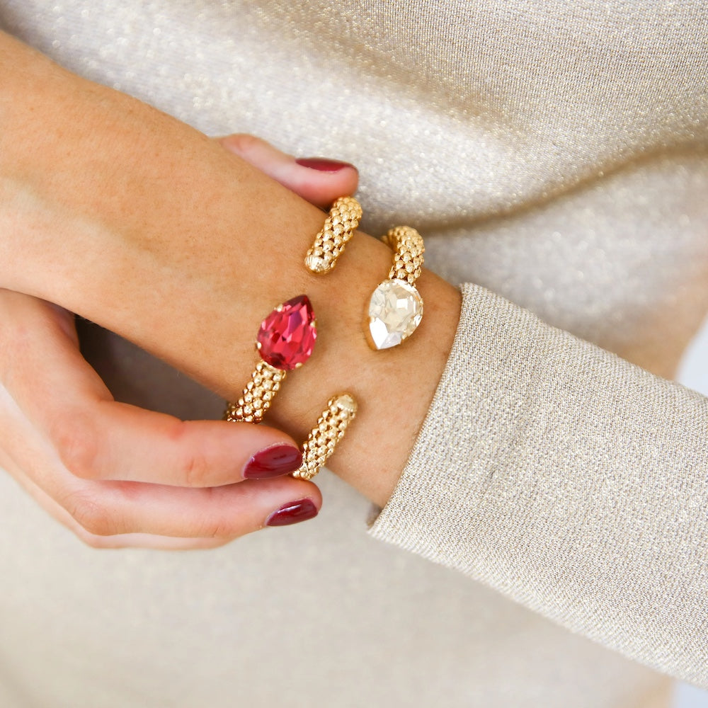 Gold Classic Rope Golden Shadow Crystal Bracelet