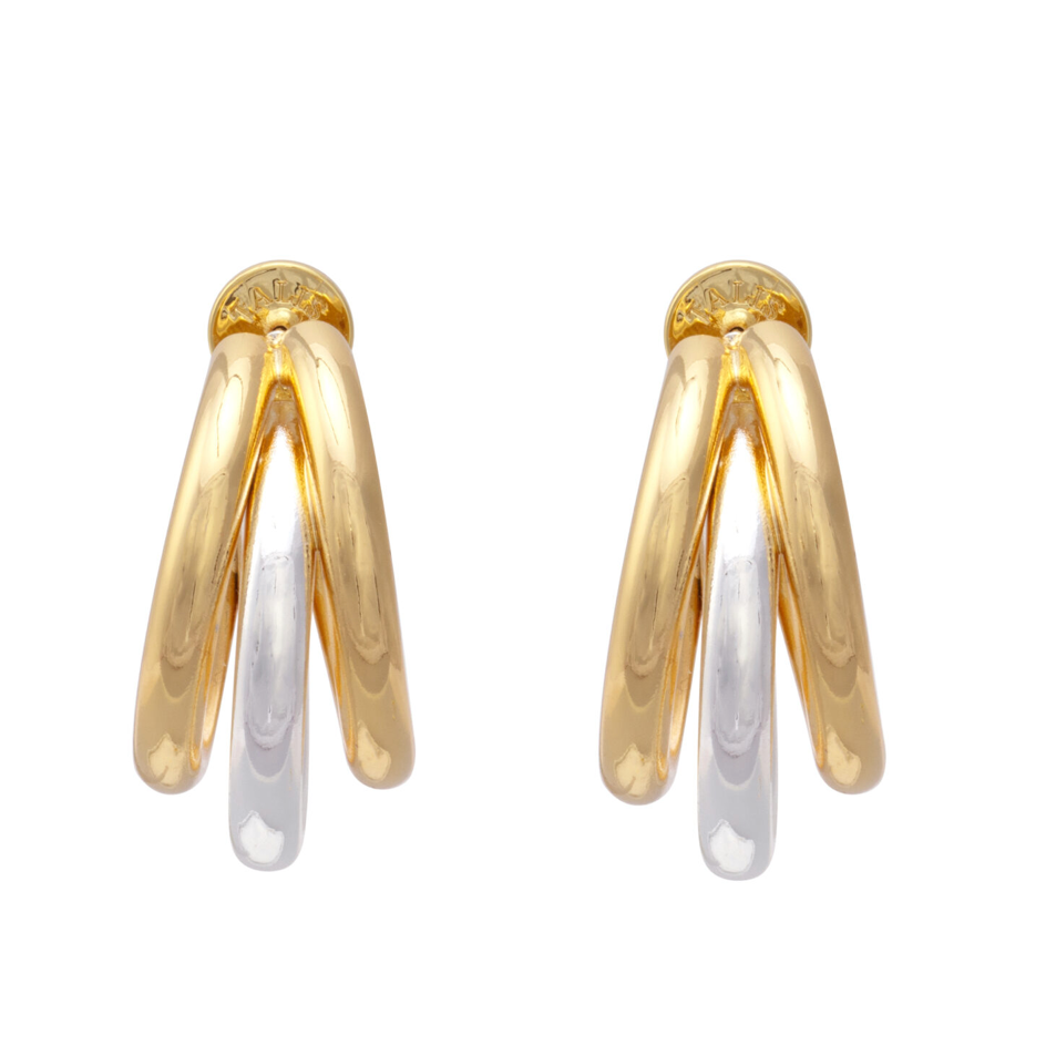 Gold Claw Duo Earrings