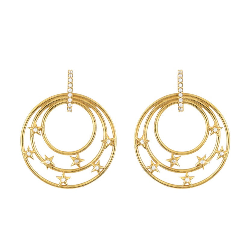 Gold Cosmos Earrings