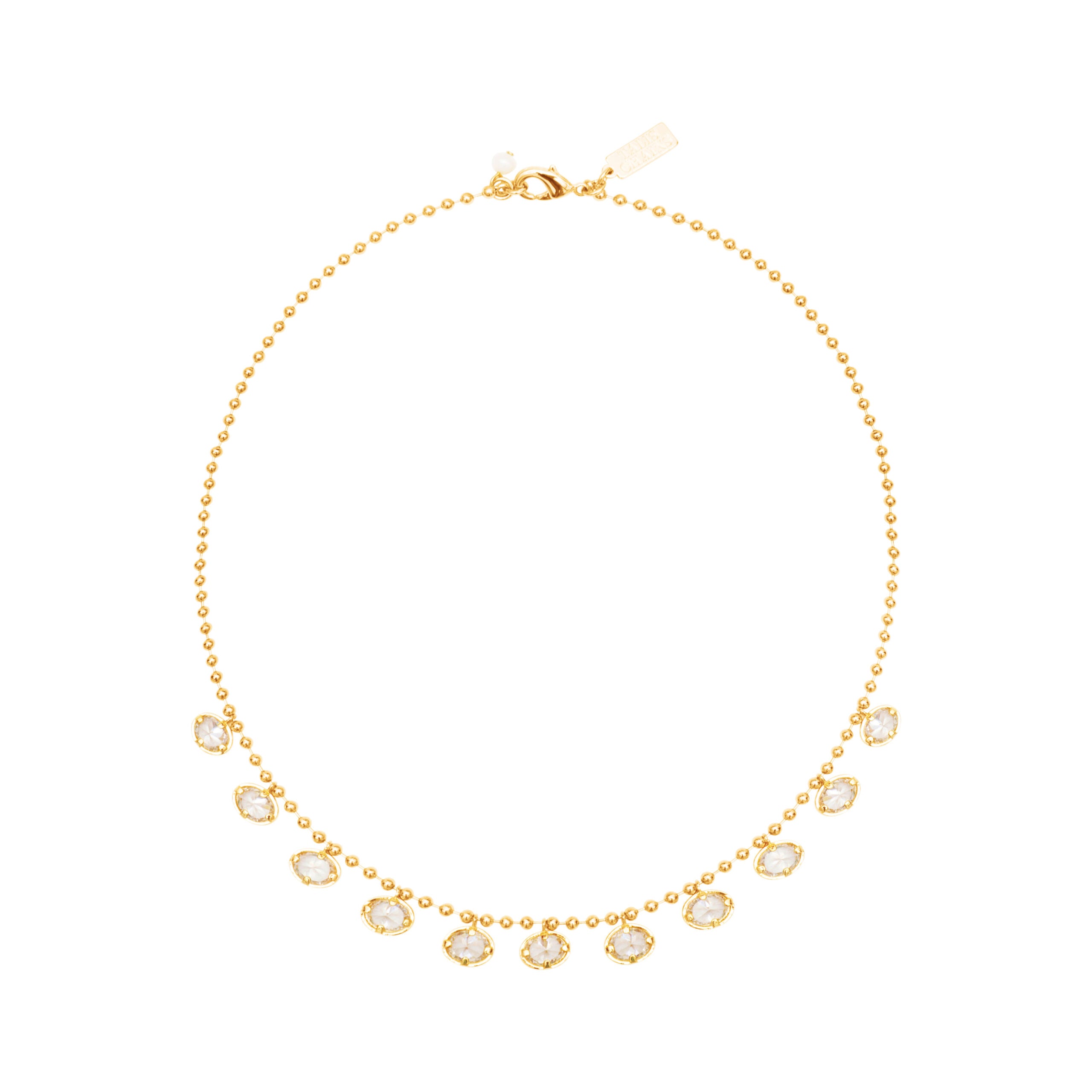 Gold Cubic Zirconia Drop Choker