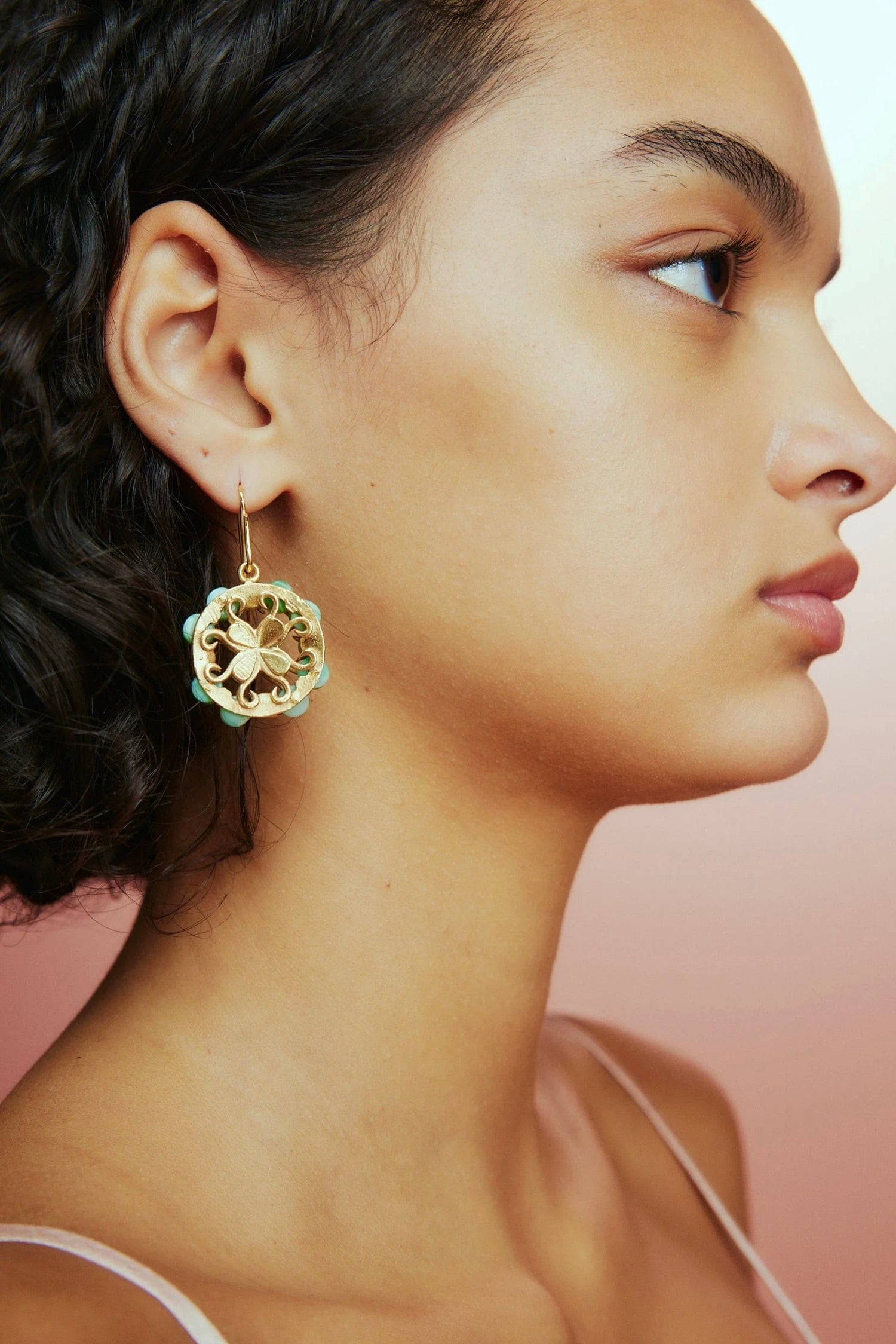 Gold Encanto Tambourine Earrings