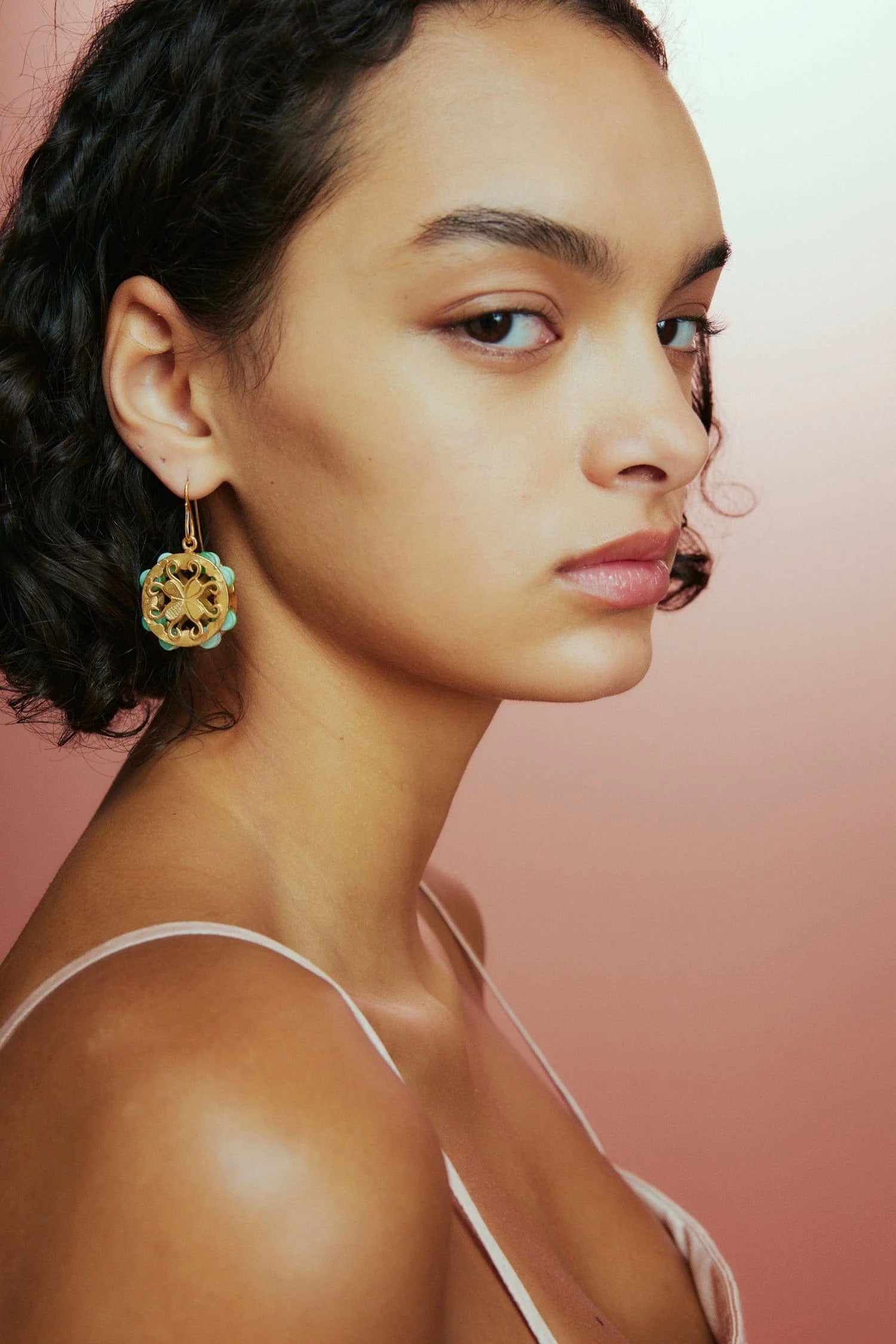 Gold Encanto Tambourine Earrings