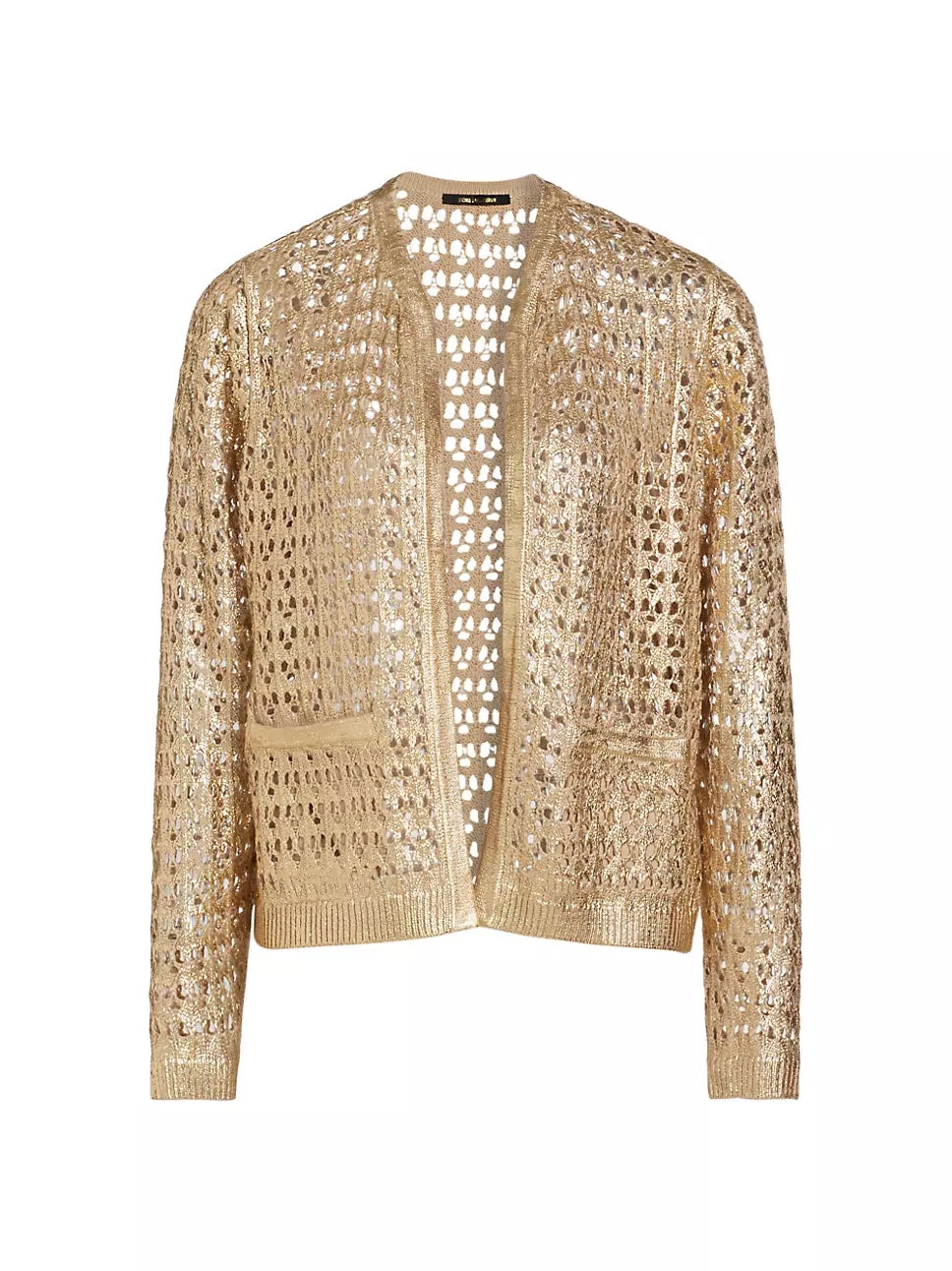 Gold Eve Openwork Knit Cardigan