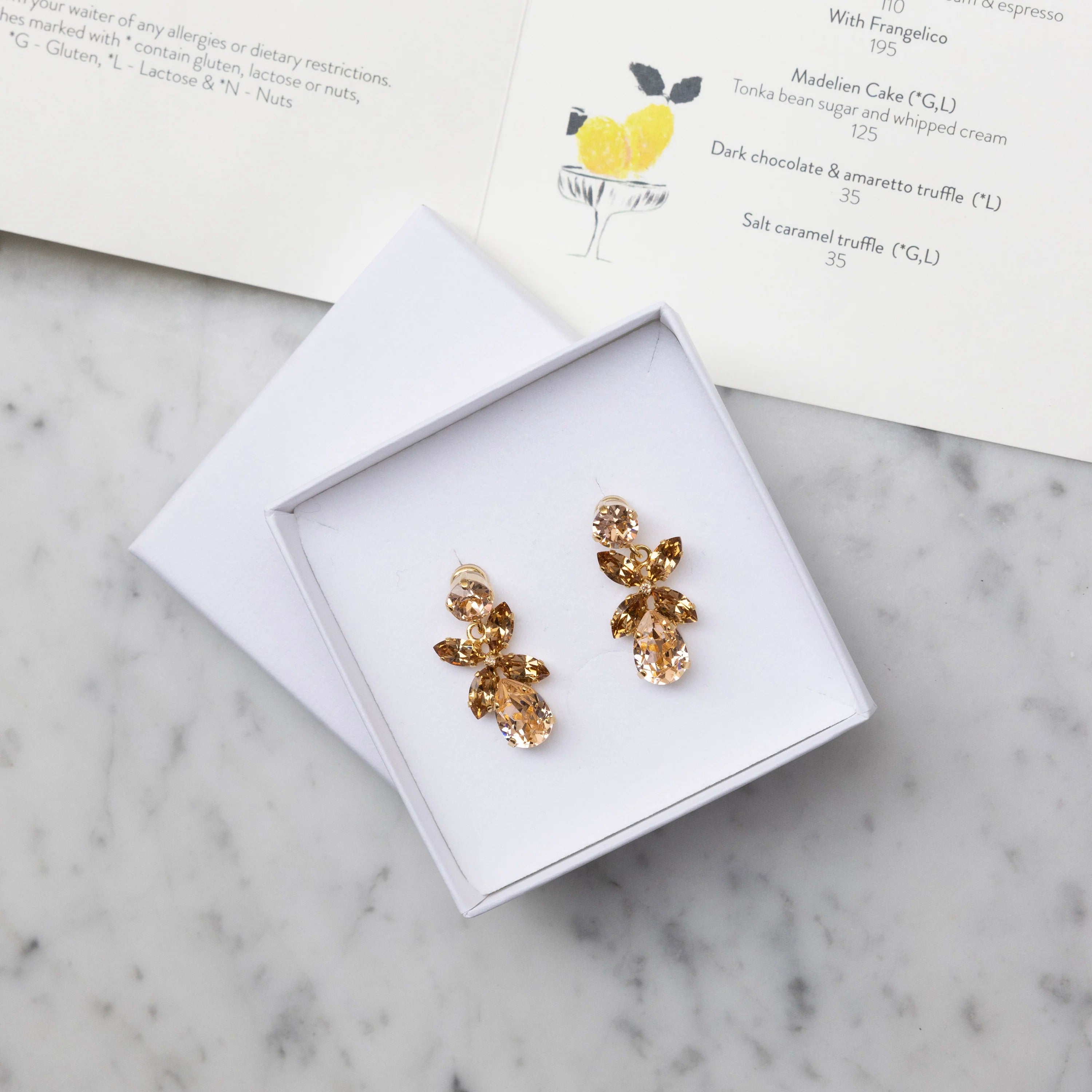 Gold Mini Dione Topaz Combo Earrings