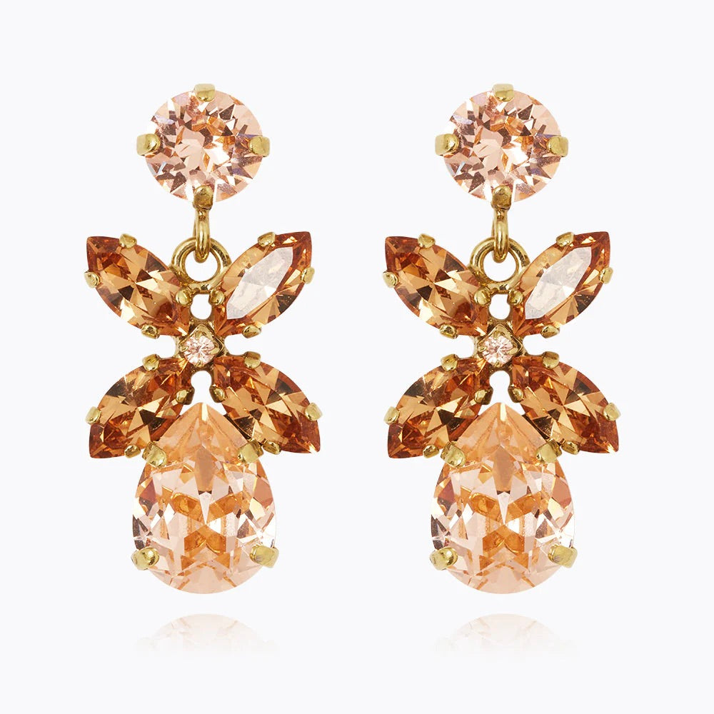 Gold Mini Dione Topaz Combo Earrings