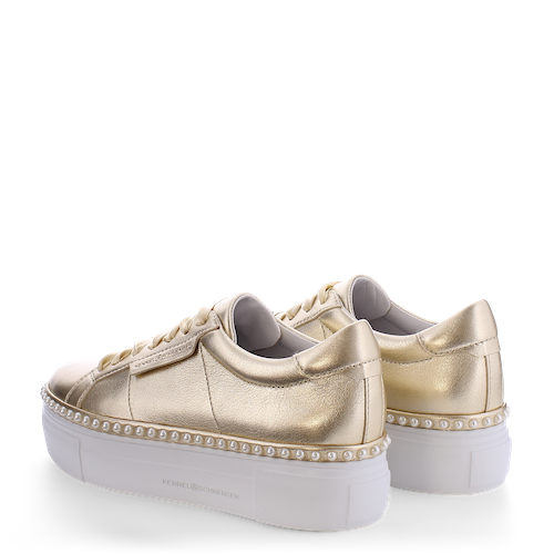 Gold Nano Pearl Platform Sneakers