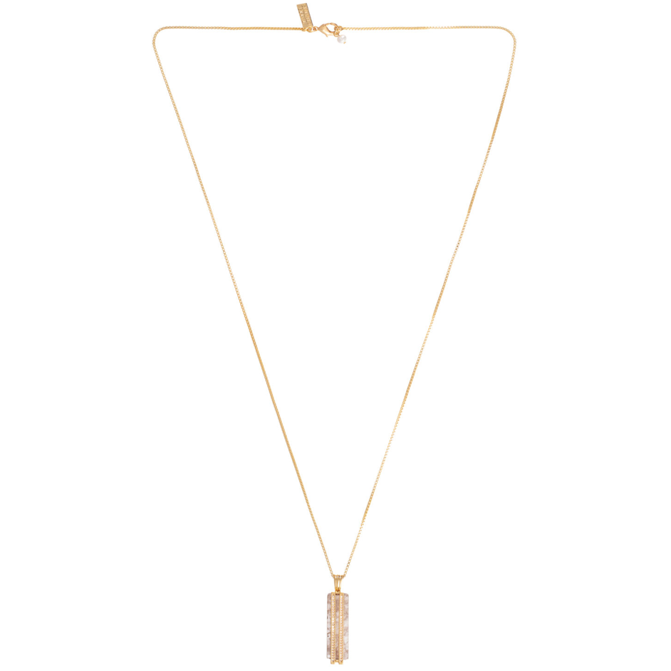 Gold Sahara Smokey Quartz Pendant Necklace