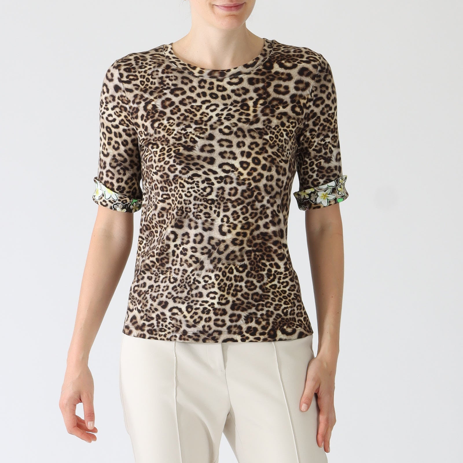 Granola Lenny Print Stretch Cotton Top