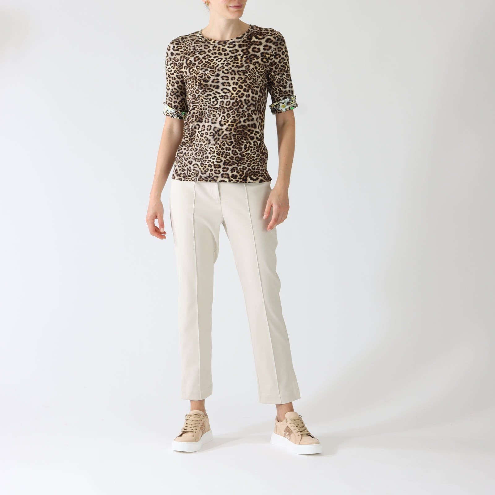 Granola Lenny Print Stretch Cotton Top