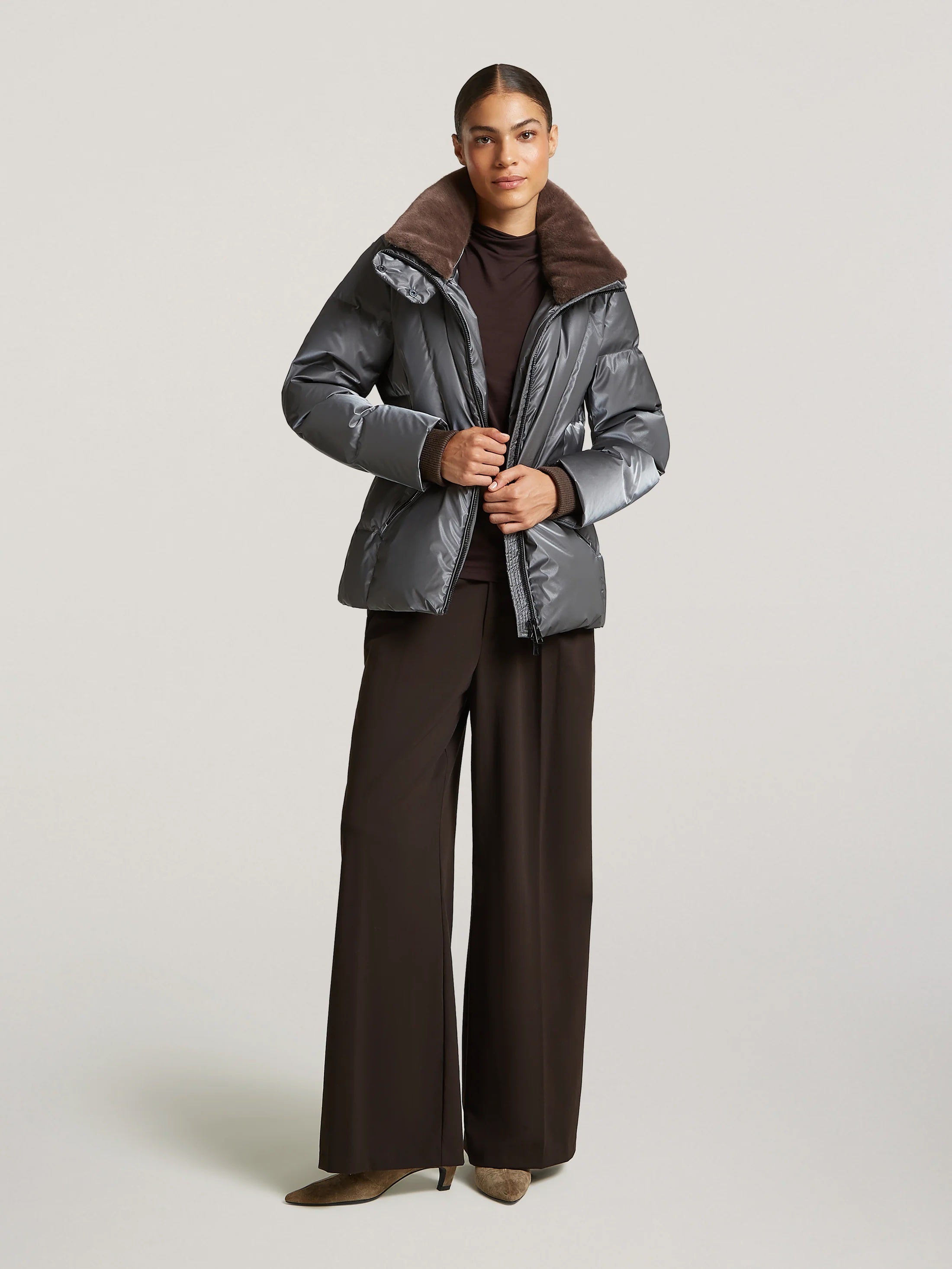 Grey Moon Isolde Down Quilted Coat