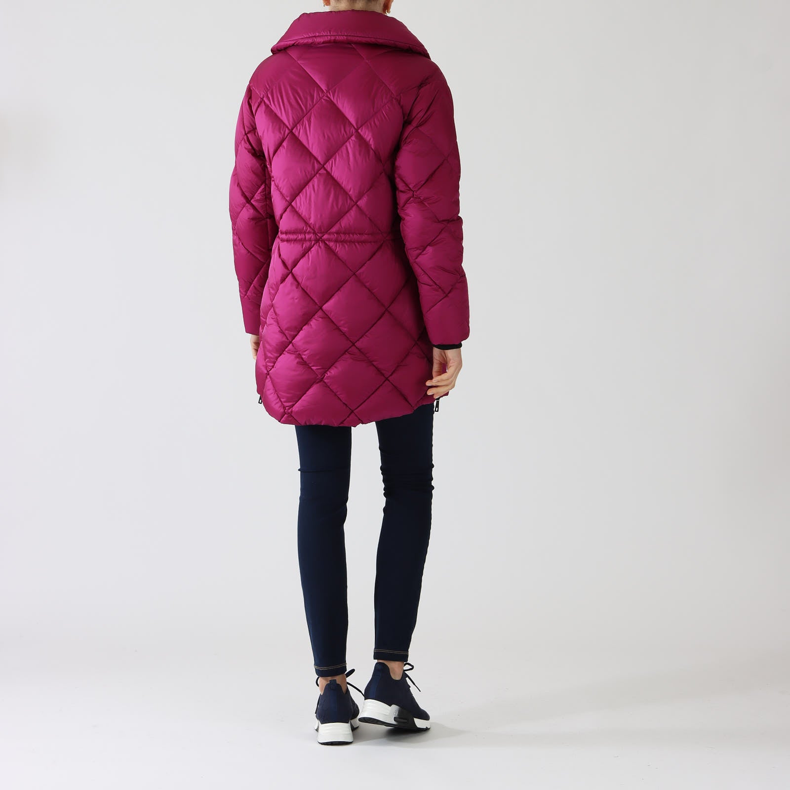 Hannah Magenta Down Quilted Jacket