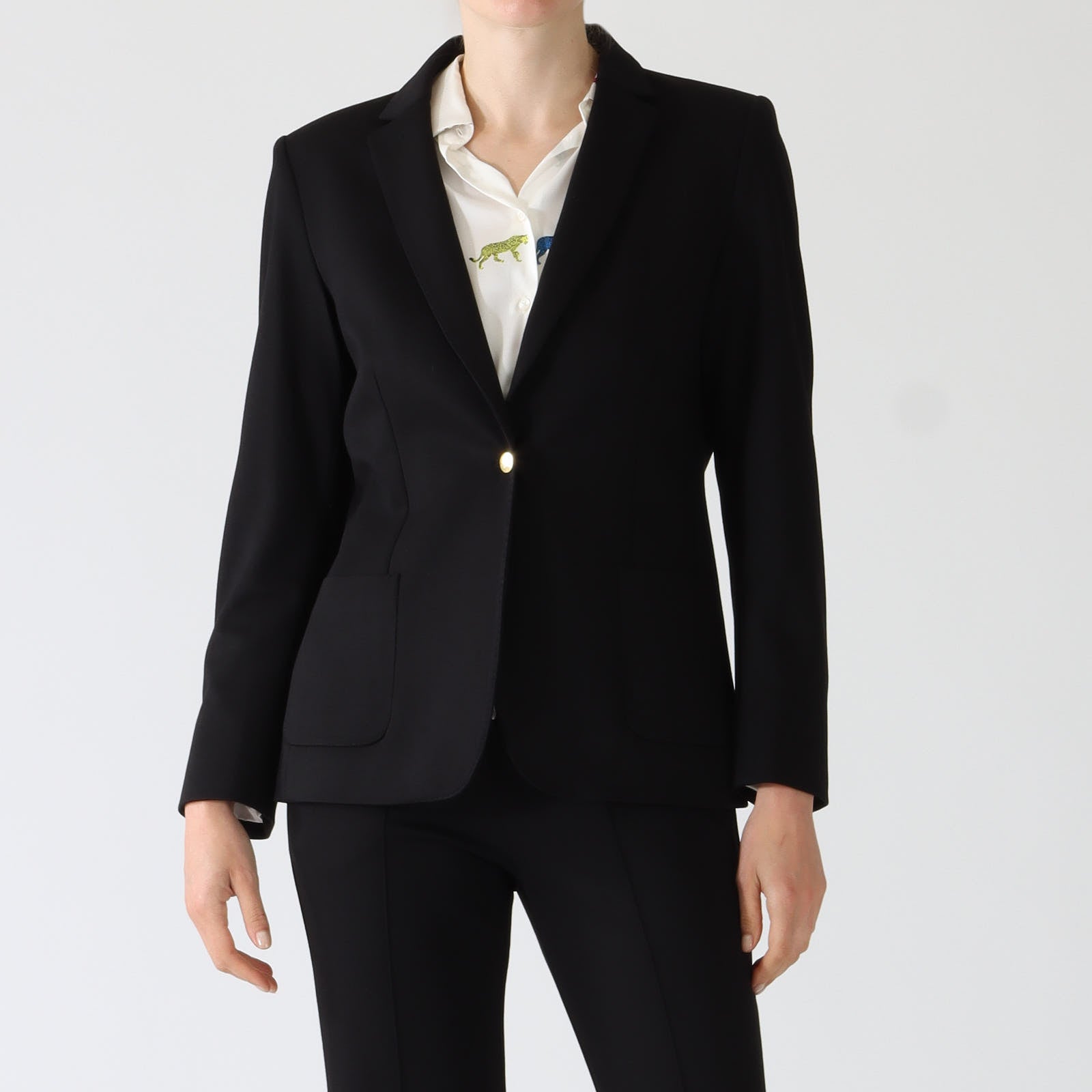 Harlow Black Embellished Back Blazer